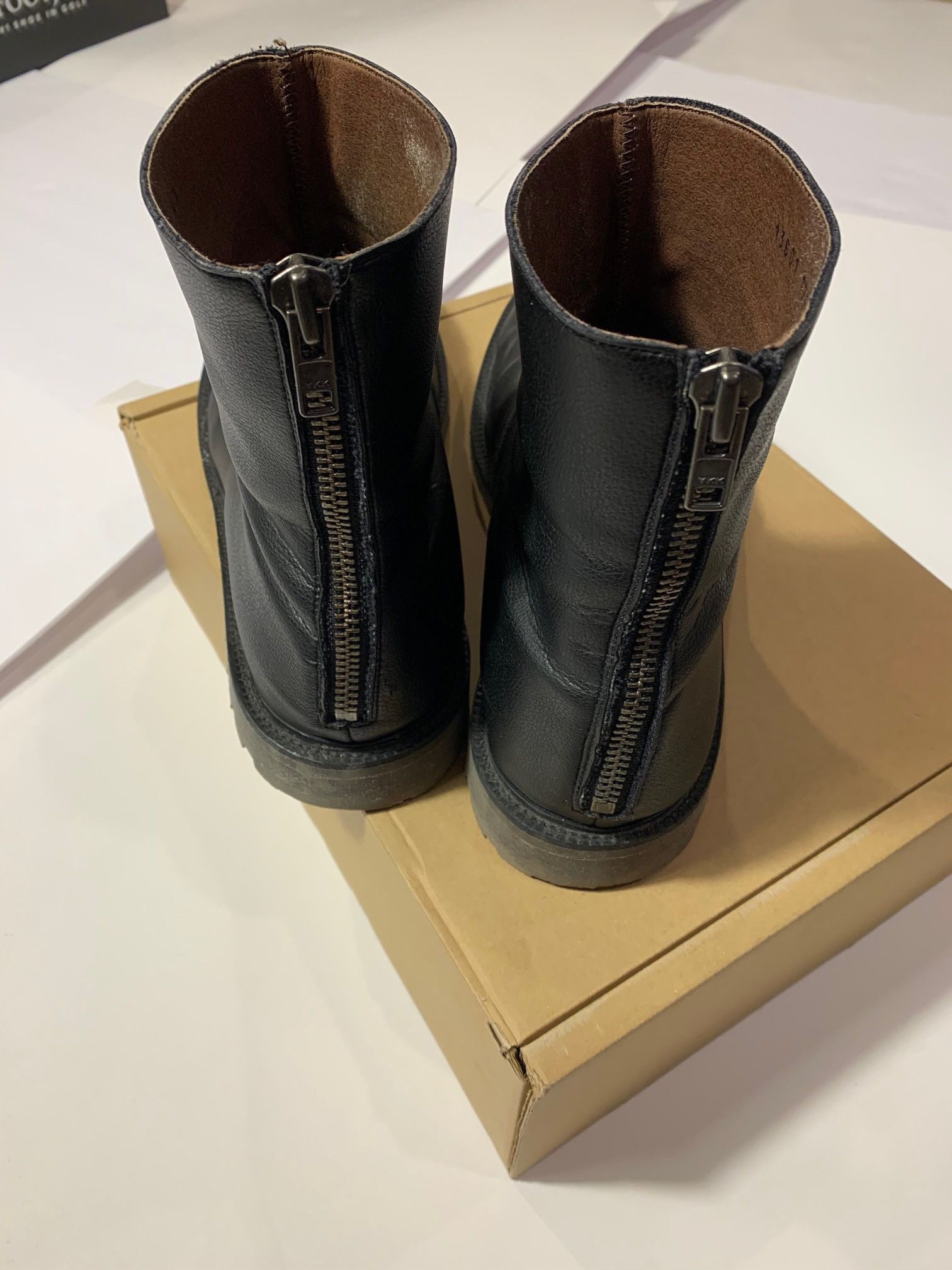 Ground Cover Back Zip Boots Cactus Leather Vegan Artisanal Size US 14 / EU 47 - 6 Thumbnail