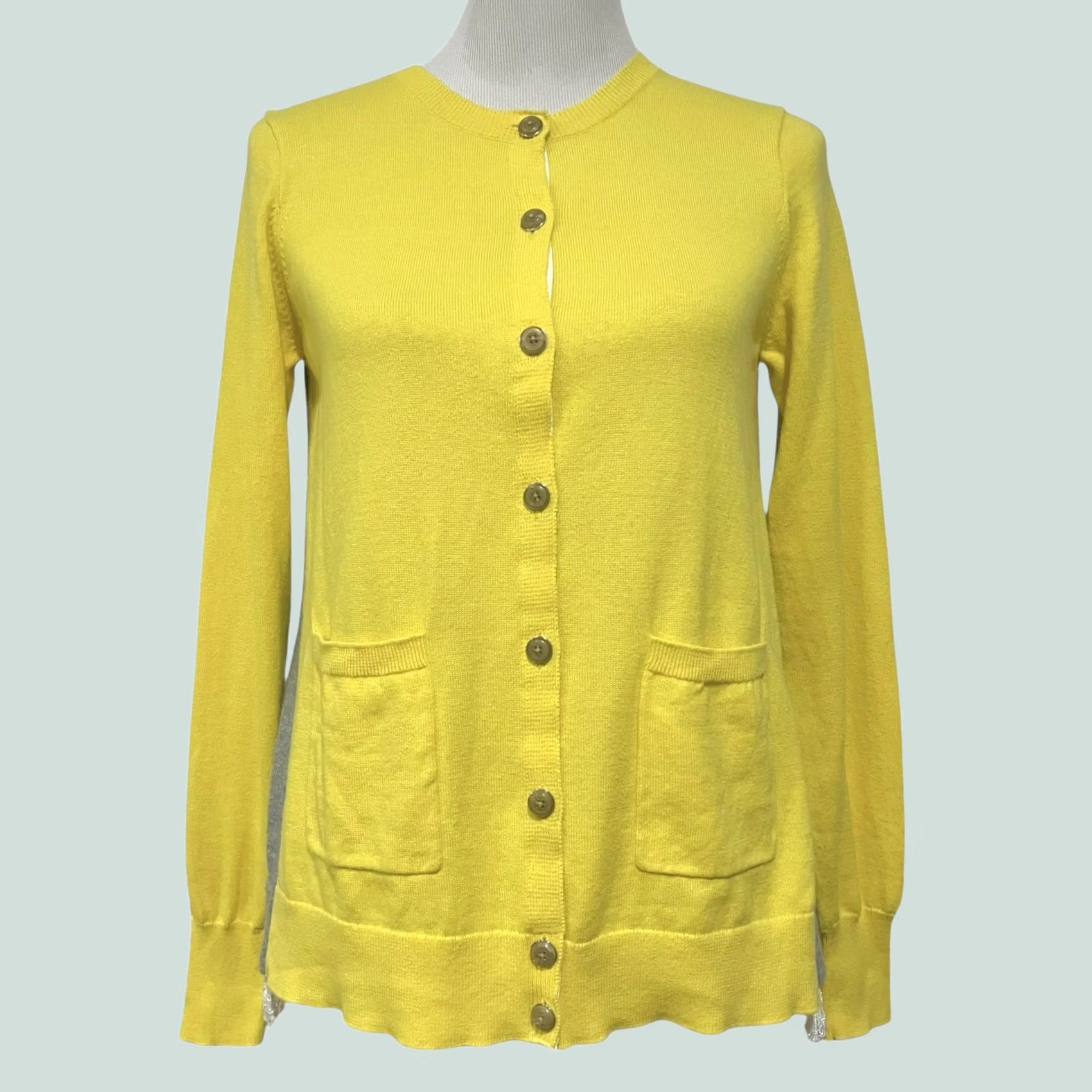 Vintage Cabi Love Carol Belle Cardigan Yellow Grey w/ Lace Trim Cotton Sz M Style 3010 Cardigan Women M Yellow Lace Trim Cotton Vintage? Size M / US 6-8 / IT 42-44 - 1 Thumbnail
