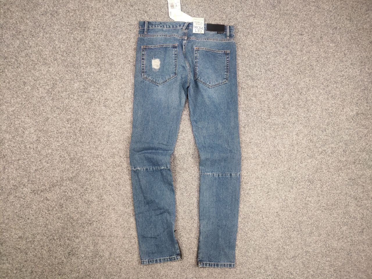 If Six Was Nine Religion New Atlantic Blue Force Distressed Denim Zip jeans Size US 34 / EU 50 - 10 Thumbnail