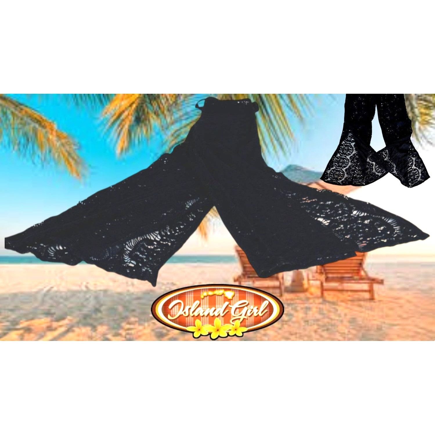 Other Guria Beachwear Black Lattice Pants Swimsuit Coverup Medium? Size 33" - 5 Thumbnail