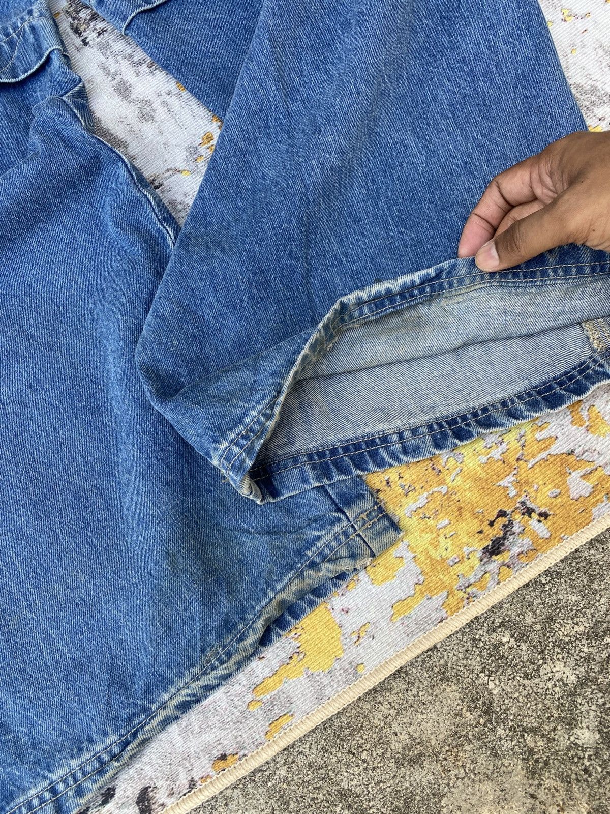 If Six Was Nine 🔥 Super Sick🔥 ZARA Baggy Denim Cargo Trousers Utility Pocket Size US 35 - 18 Thumbnail