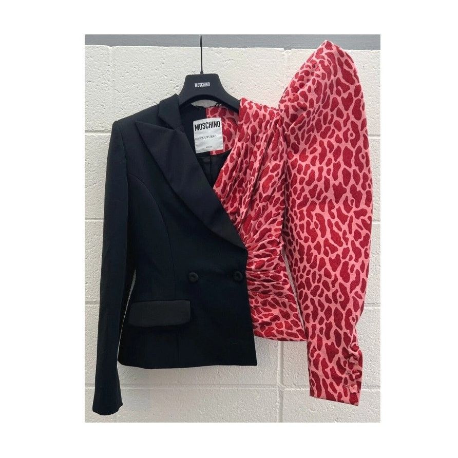 Moschino AW21 Moschino Couture Jeremy Scott Jacket Pink Leopard Spots Size M / US 6-8 / IT 42-44 - 1 Thumbnail