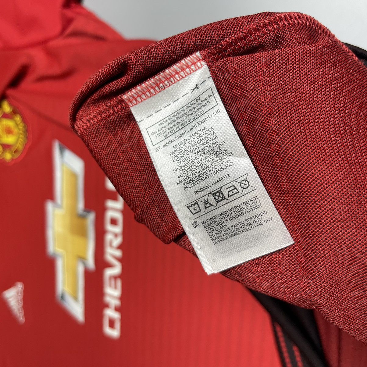 Adidas × Vintage MANCHESTER UNITED ADIDAS 2018/2019 SOCCER JERSEY #7 BECKHAM Size US XXL / EU 58 / 5 - 11 Thumbnail