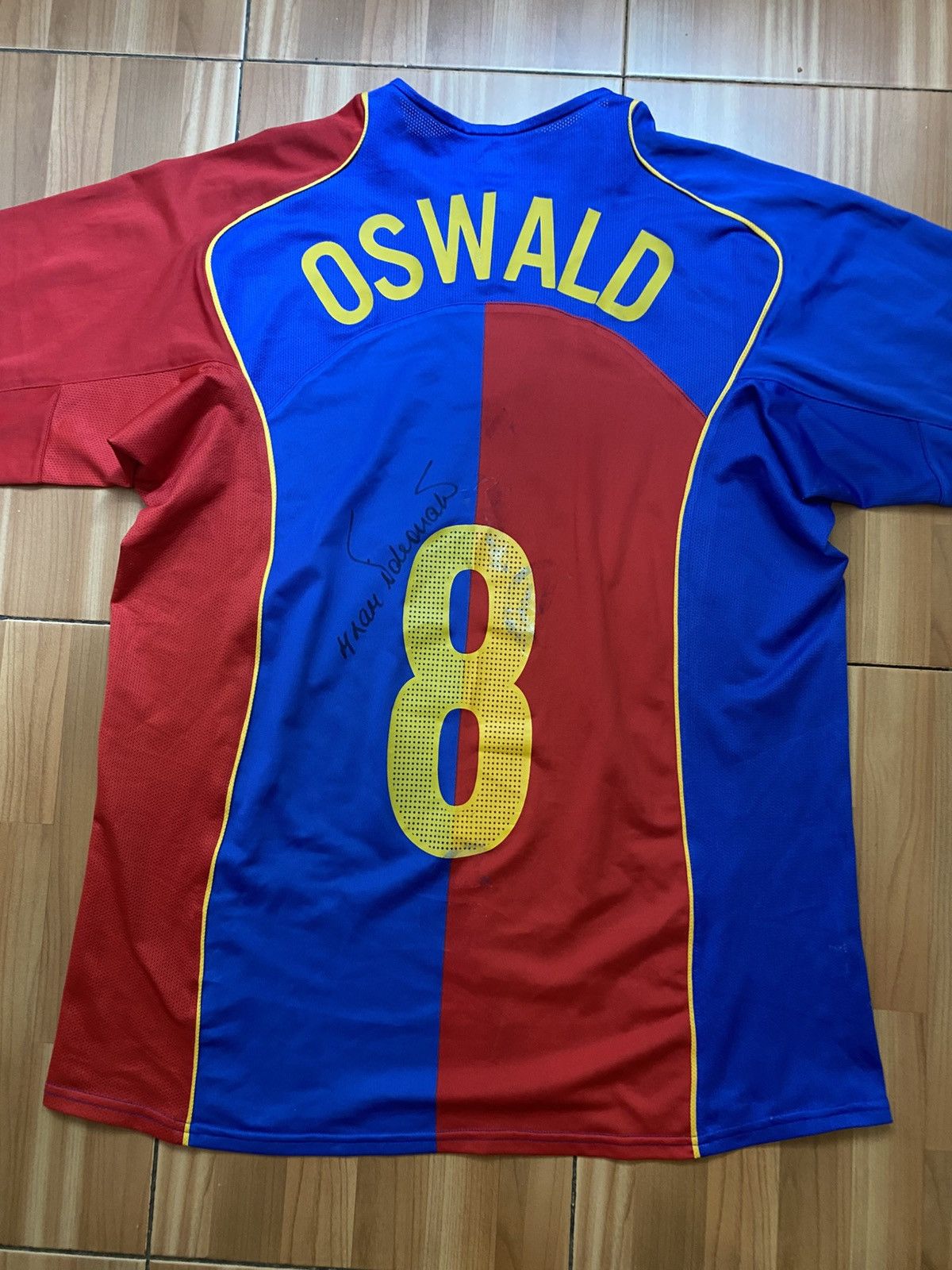 Nike × Vintage Nike 1893 BASEL 2004 2005 #8 Oswald JERSEY SOCCER SHIRT Size US XL / EU 56 / 4 - 7 Thumbnail