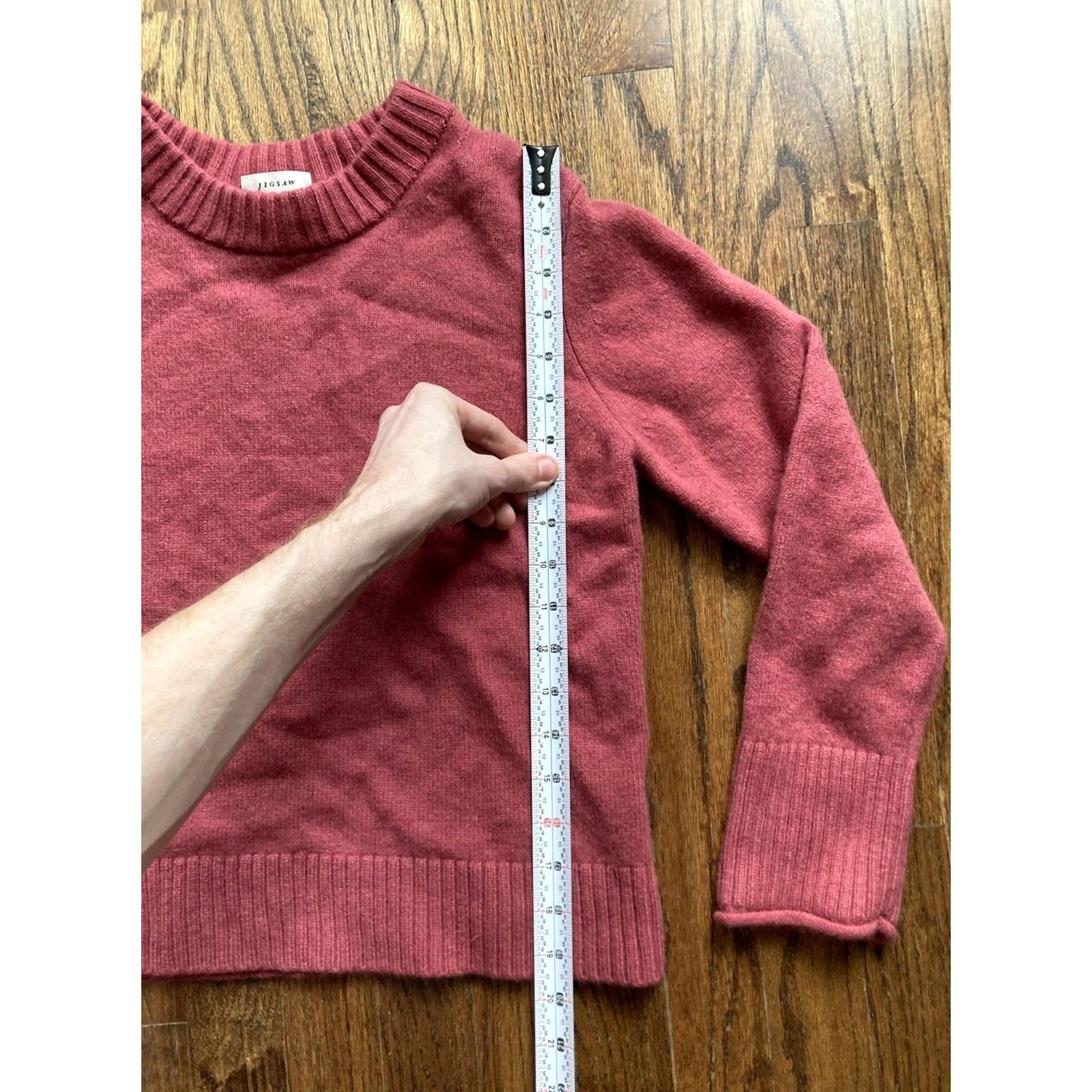 Jigsaw Jigsaw Sweater Womens Medium Pink Wool Cashmere Pullover Knit Crew Neck Long Sleeve Women M Pink Wool Cashmere Knit Pullover Size M / US 6-8 / IT 42-44 - 4 Thumbnail