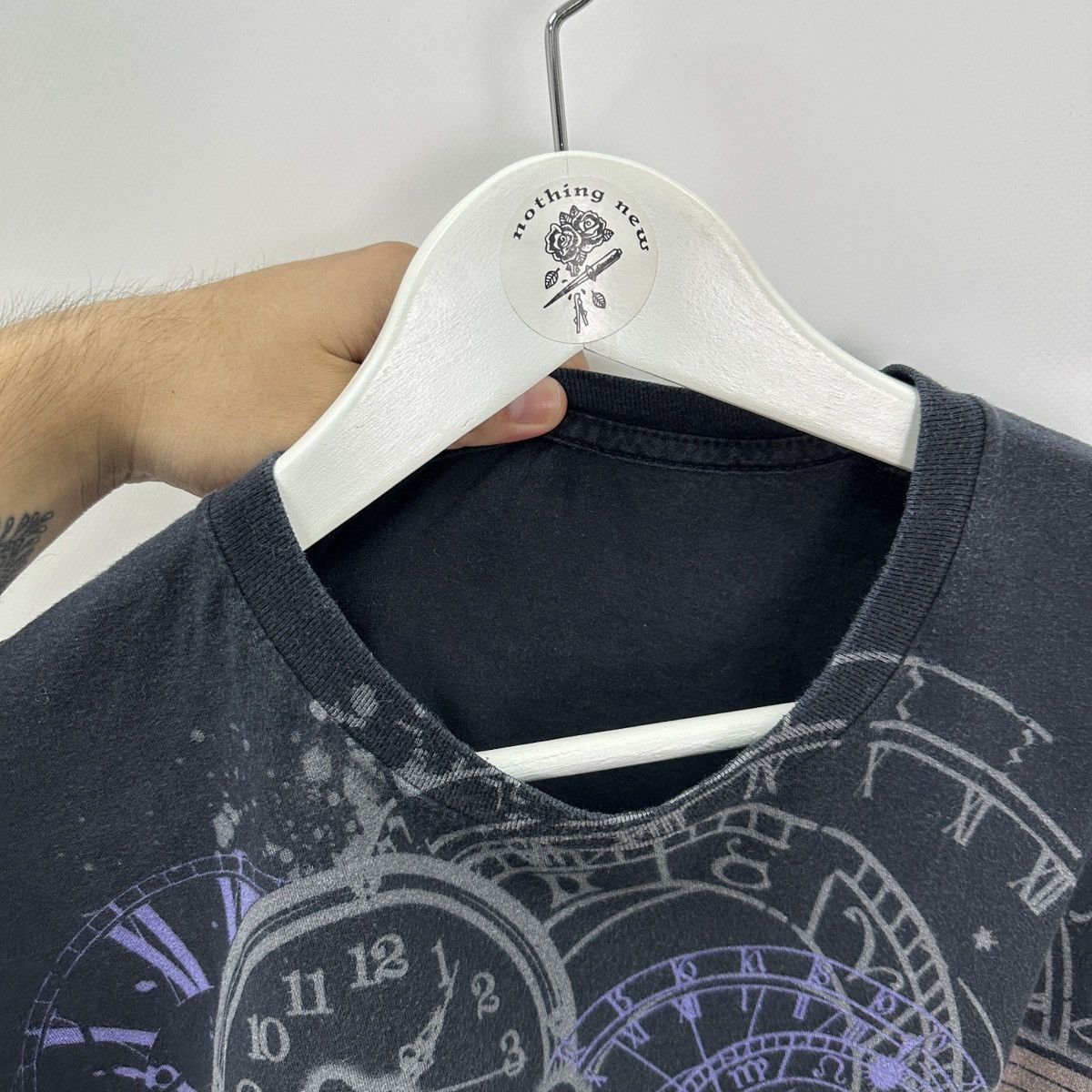 Pink Floyd Vintage 00s Pink Floyd Dark Side of the Moon Liquid blue tee Size US L / EU 52-54 / 3 - 6 Thumbnail