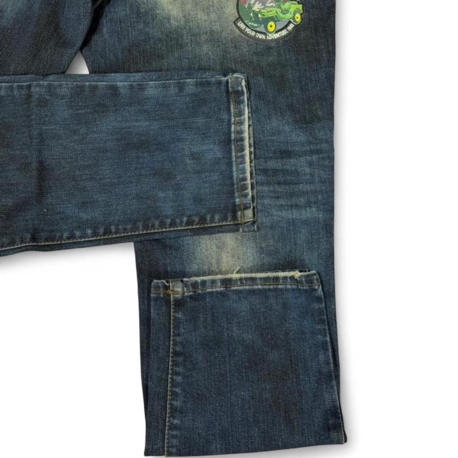 True Religion Jeep Legendary dark wash vintage jeans with patches Size 30" / US 8 / IT 44 - 8 Thumbnail