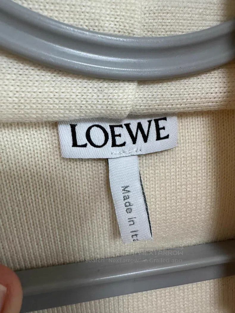 Loewe Loewe Hooded Cardigan Jacket, Beige, 95% Wool Blend Size M / US 6-8 / IT 42-44 - 4 Thumbnail
