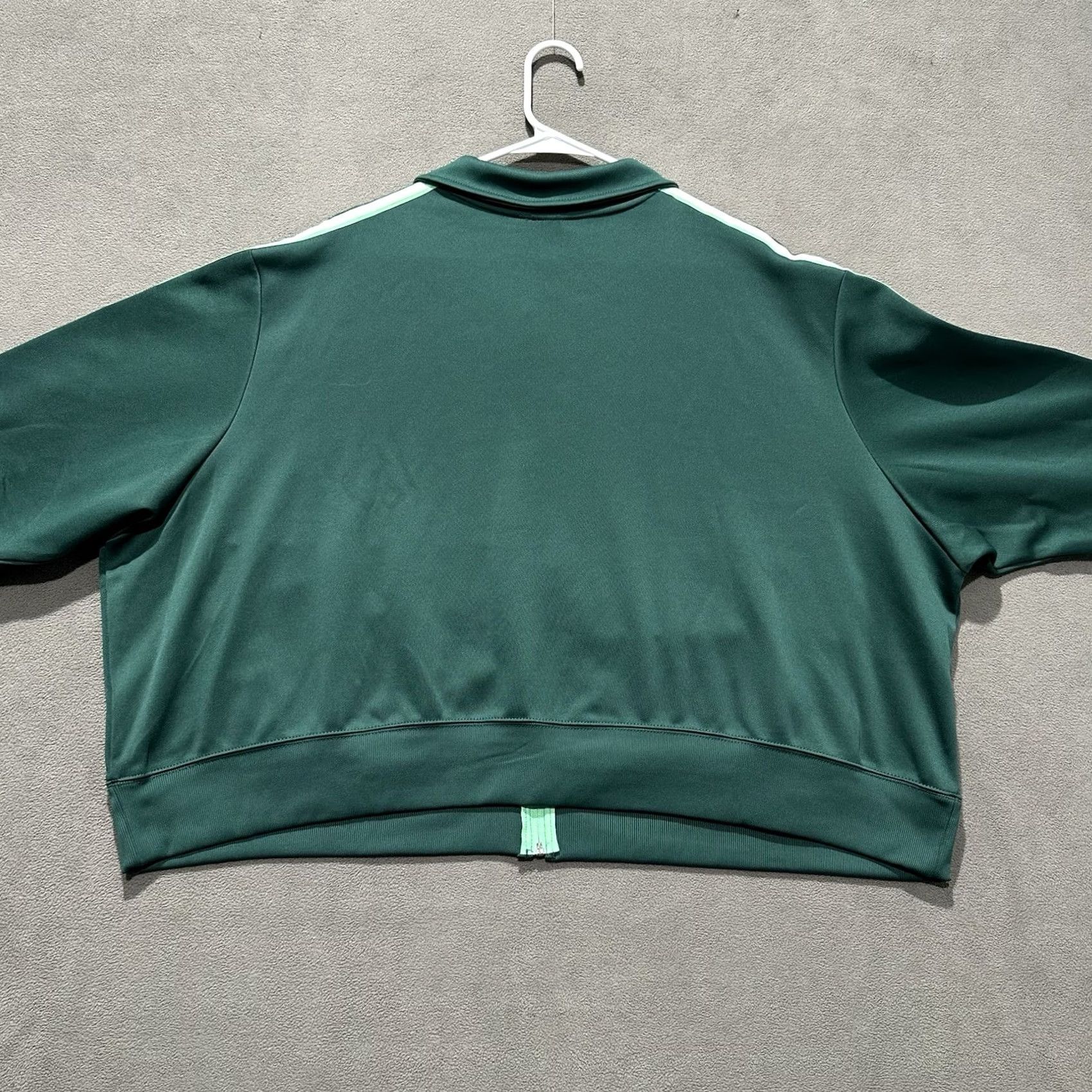 H&M H&M Track Jacket Womens 4XL Green Striped Full Zip Collared Athletic EUC Size XXL / US 16-18 / IT 52-54 - 2 Thumbnail