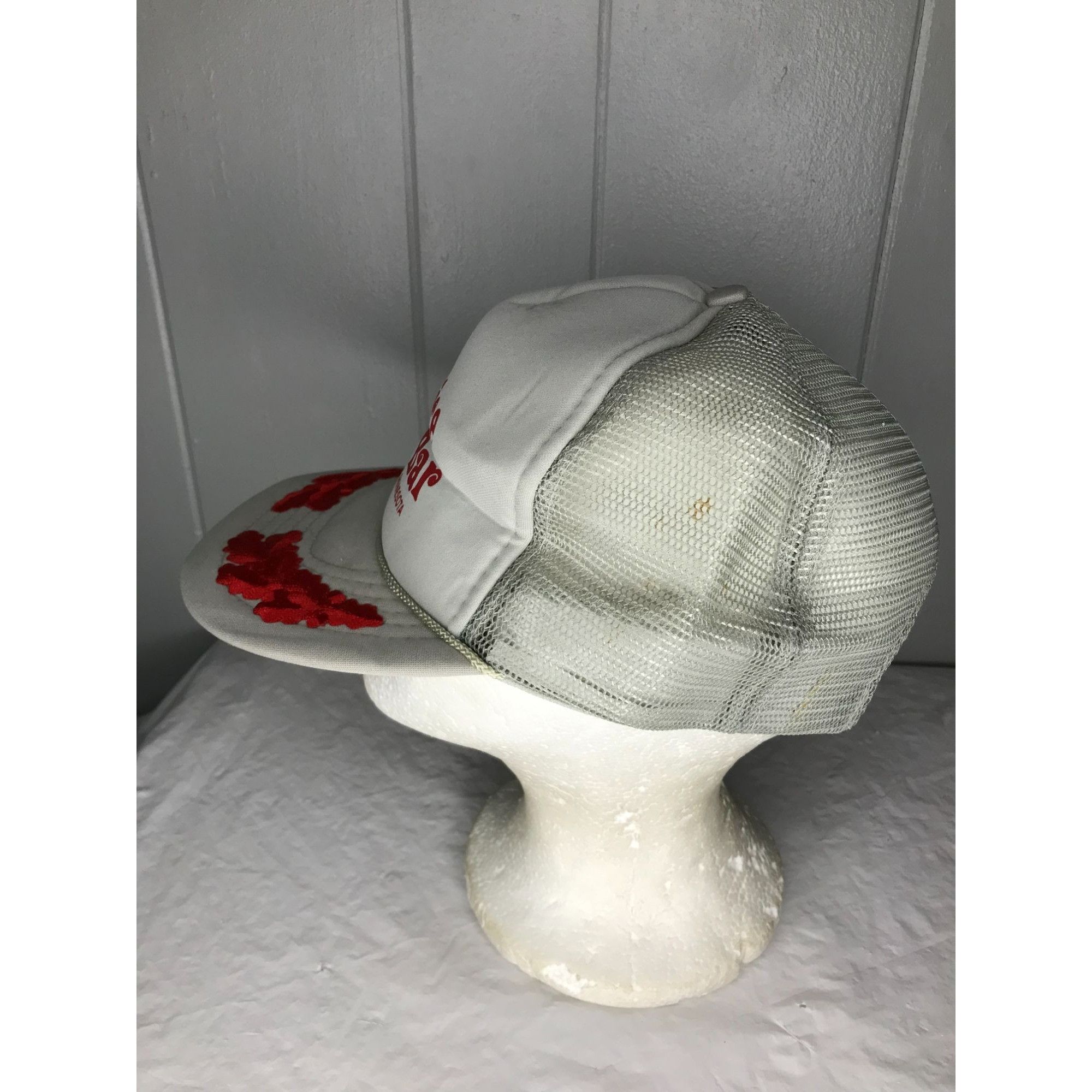 Vintage Vintage Office Bar Leaf Trucker Mesh rope snapback hat cap Size ONE SIZE - 2 Thumbnail