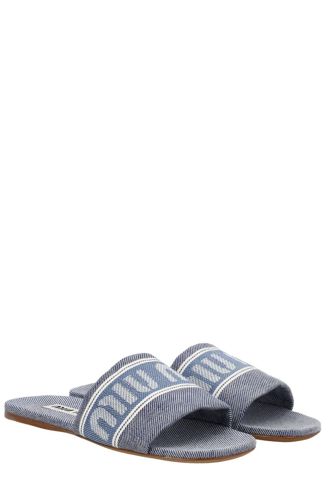 Miu Miu o1la1rc1a0724 Denim Sandals in Multicolor Size US 5.5 / IT 35.5 - 4 Thumbnail