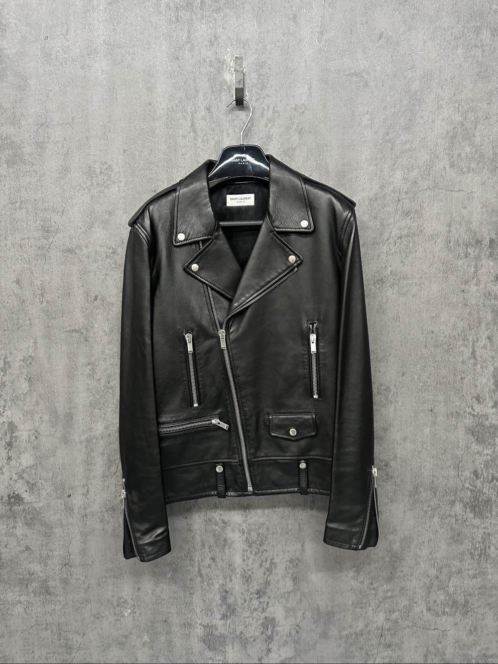 Saint Laurent Paris Saint Laurent Leather Biker Jacket Size L Size US L / EU 52-54 / 3 - 1 Thumbnail