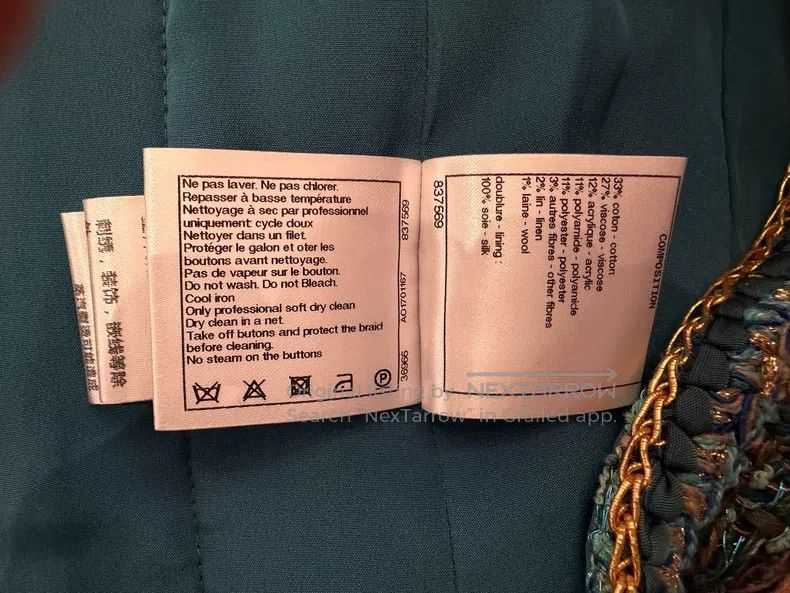 Chanel Chanel Egyptian series peacock blue glazed buckle tweed co Size XS / US 0-2 / IT 36-38 - 6 Thumbnail