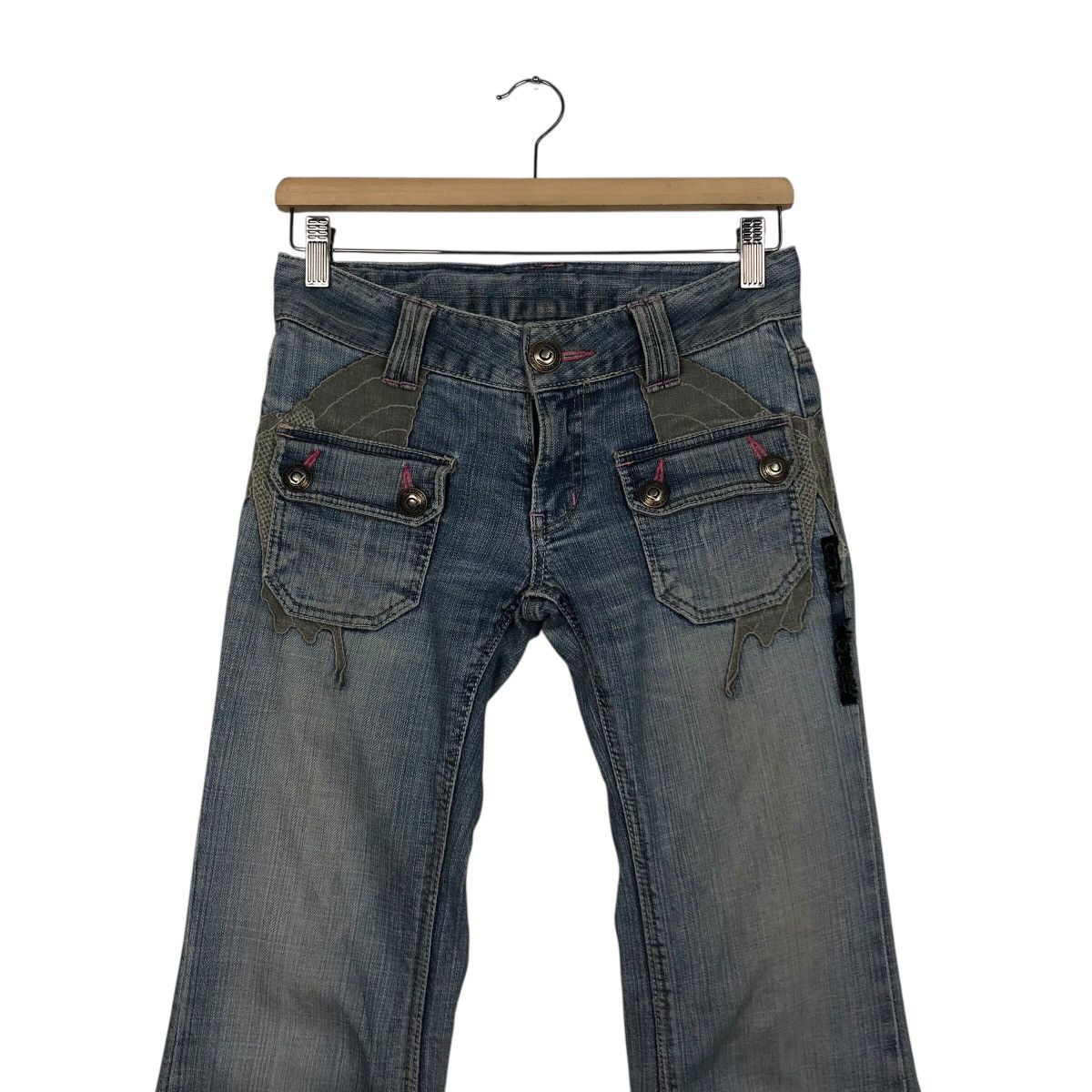 COOLA Distressed Washed Flare Jeans – Early 2000s