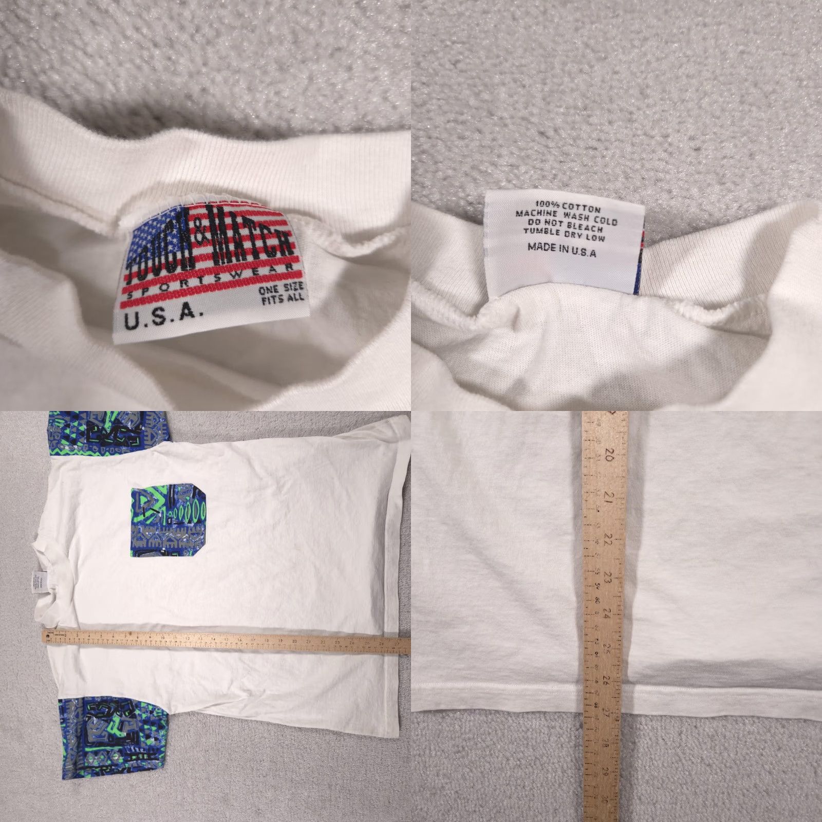 Vintage VINTAGE Touch Match Shirt Mens One Size Tribal Pocket Made USA 90s White Size US M / EU 48-50 / 2 - 9 Thumbnail