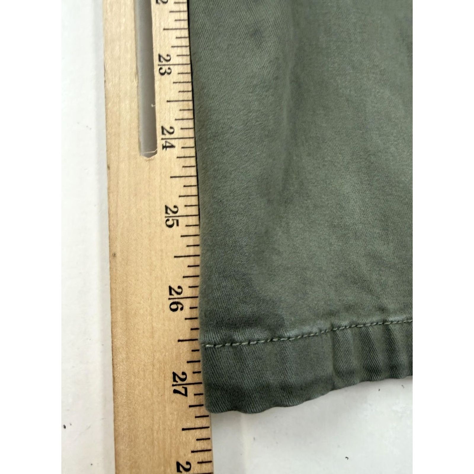 Vintage EVEREVE Pants Womens 28 Green Chino Straight Leg Twill Adjustable Hem Casual Size 28" / US 6 / IT 42 - 7 Thumbnail