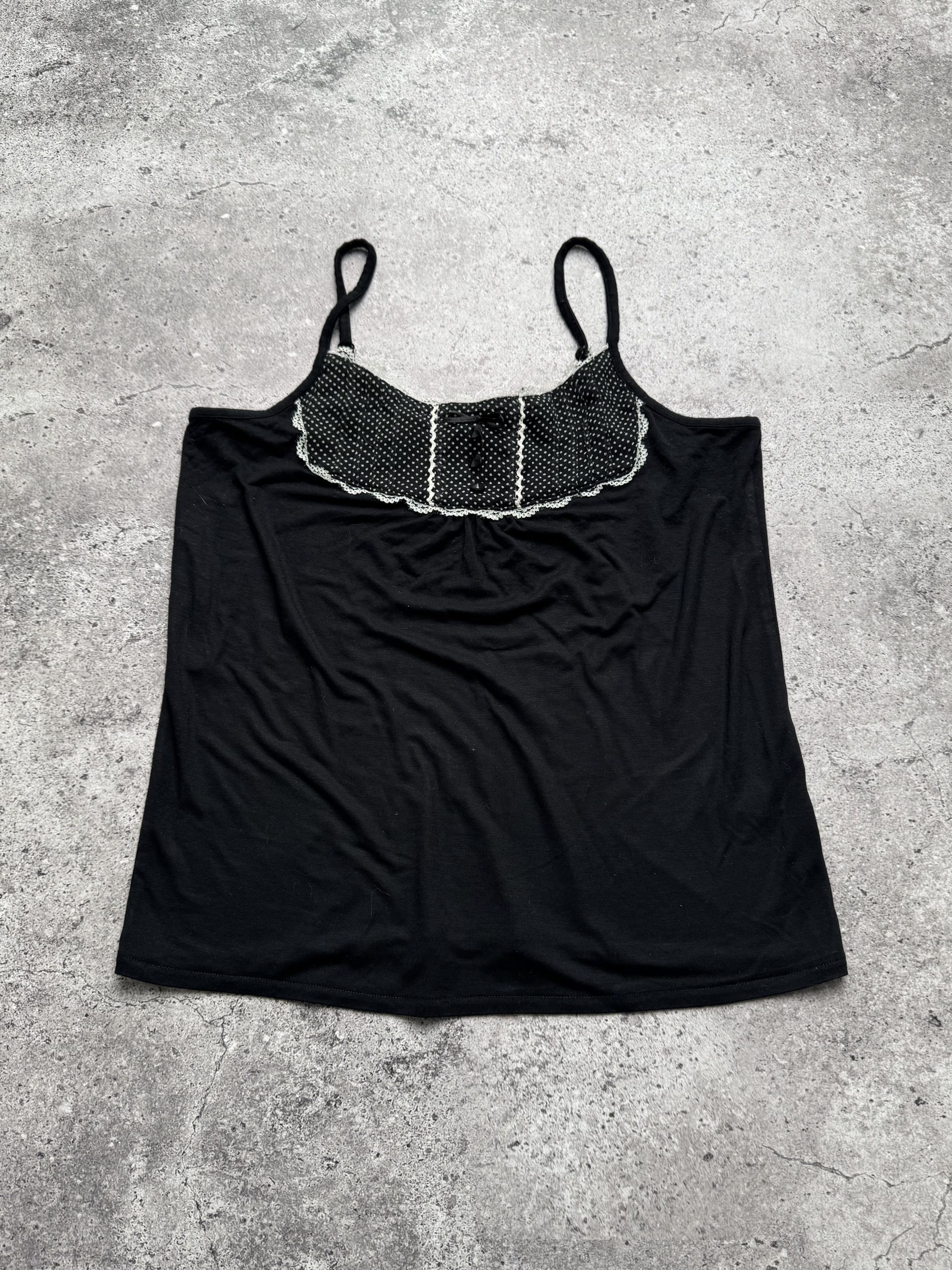 Vintage Vintage Cami Top Lace Trim Polka Dot Detail Y2K (E8) Size M / US 6-8 / IT 42-44 - 1 Thumbnail
