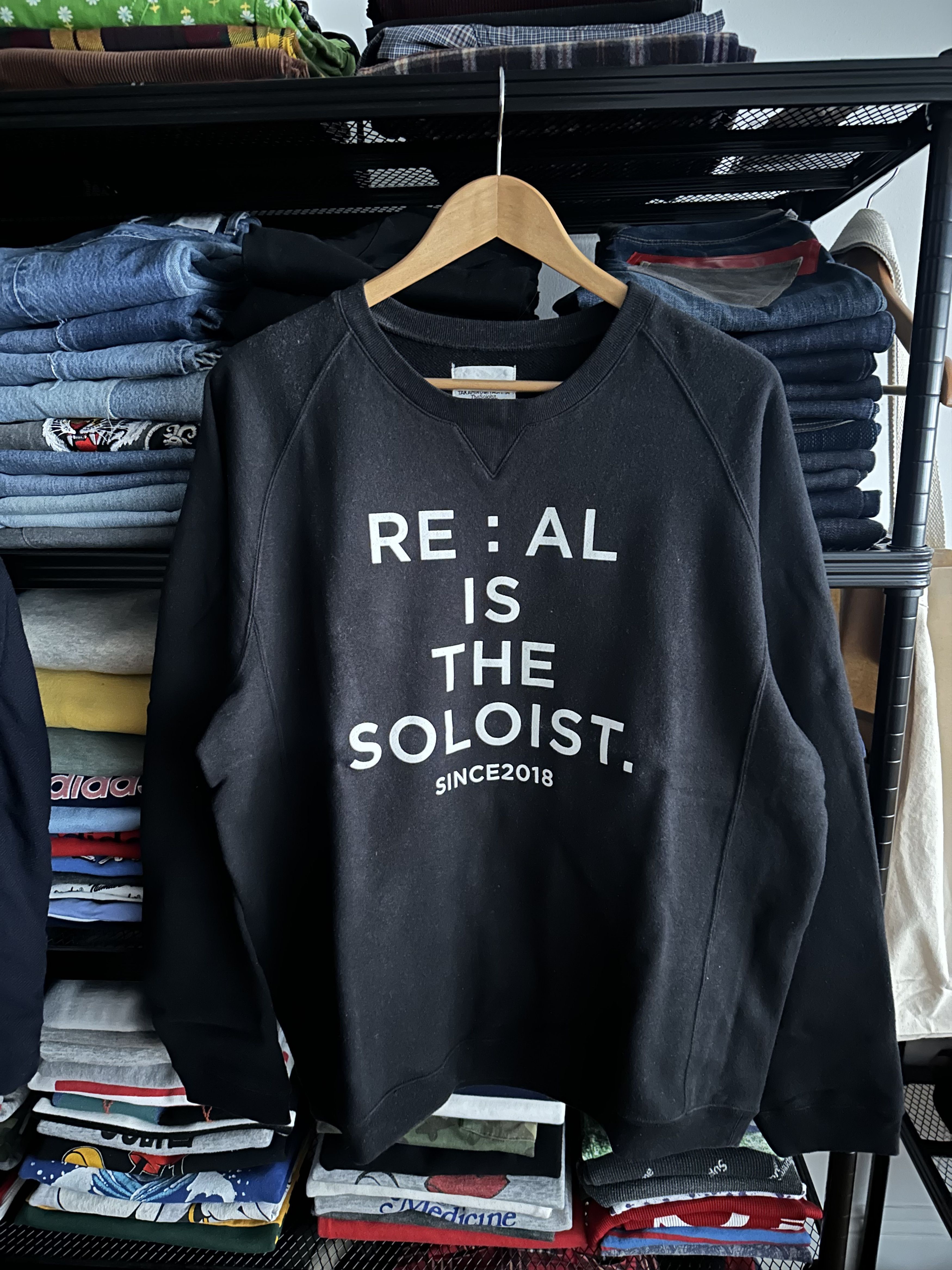 Takahiromiyashita The Soloist. RE:AL Collaboration French Terry Crewneck Size US XS / EU 42 / 0 - 1 Thumbnail