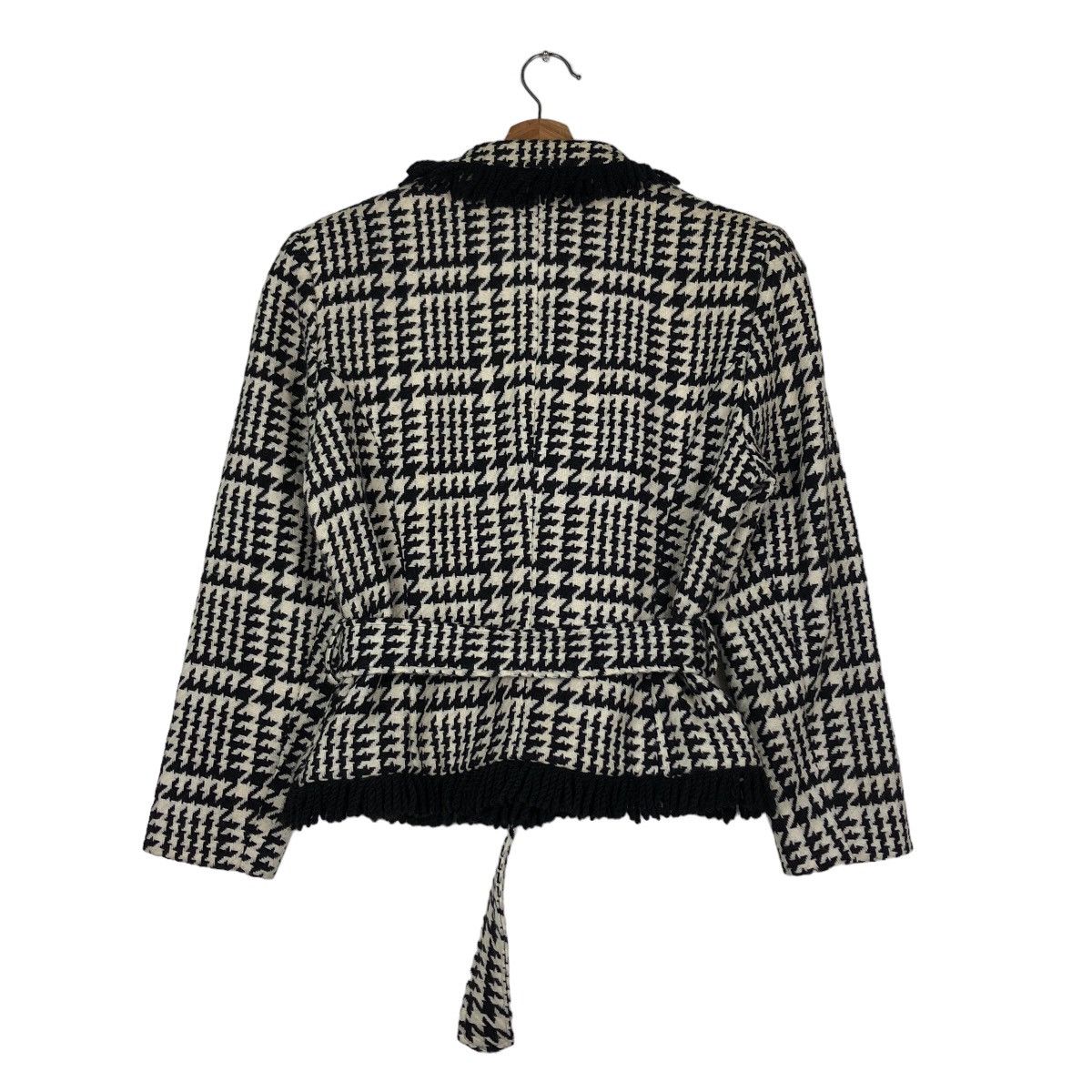 Japanese Brand 🔥Vintage Cropped Tweed Jacket Wool Belt Leggy Press Japan Size M / US 6-8 / IT 42-44 - 8 Thumbnail