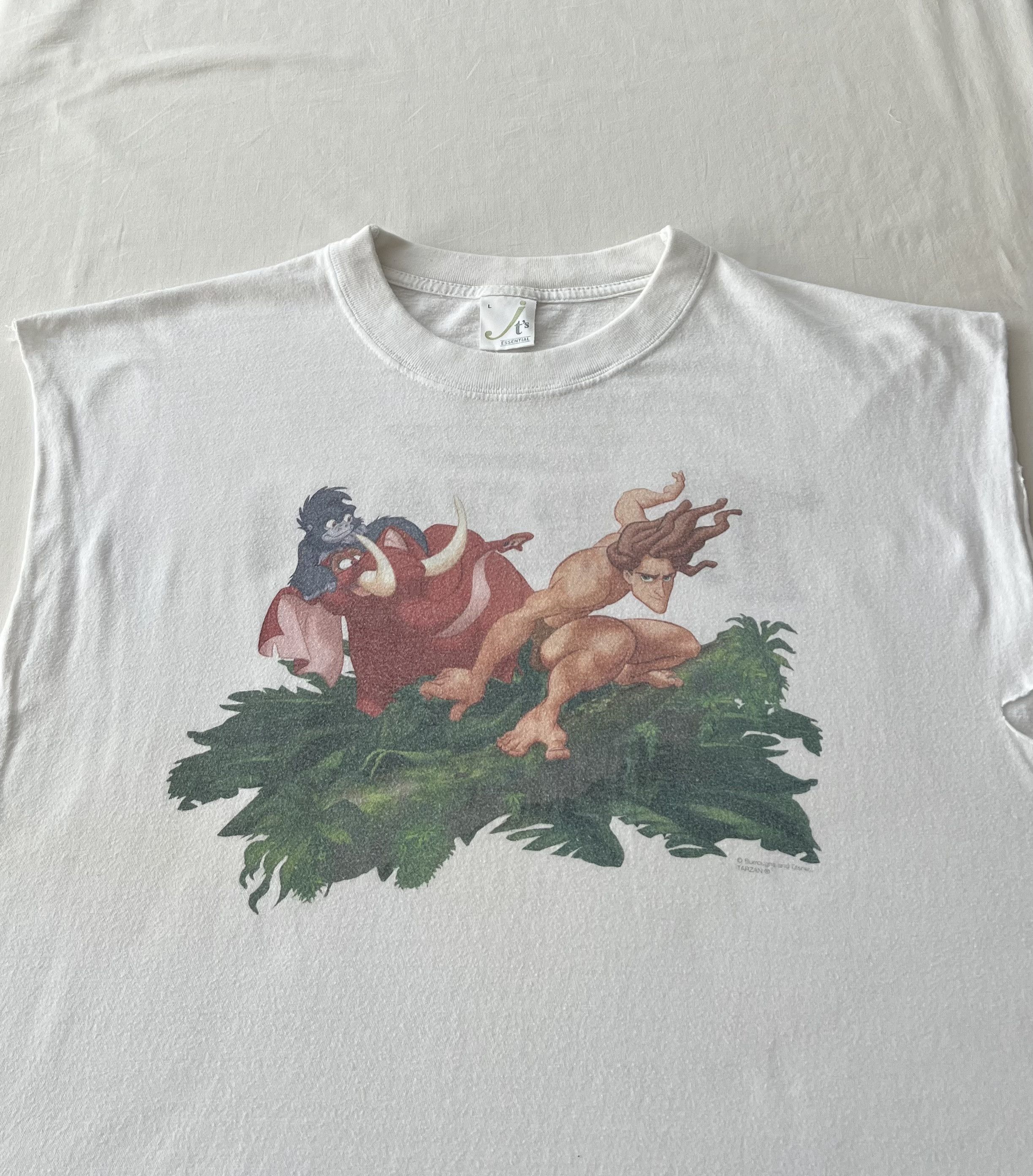 Disney Vintage 90s Tarzan Disney Movie Cartoon Promo Sleeveless Size US L / EU 52-54 / 3 - 3 Thumbnail