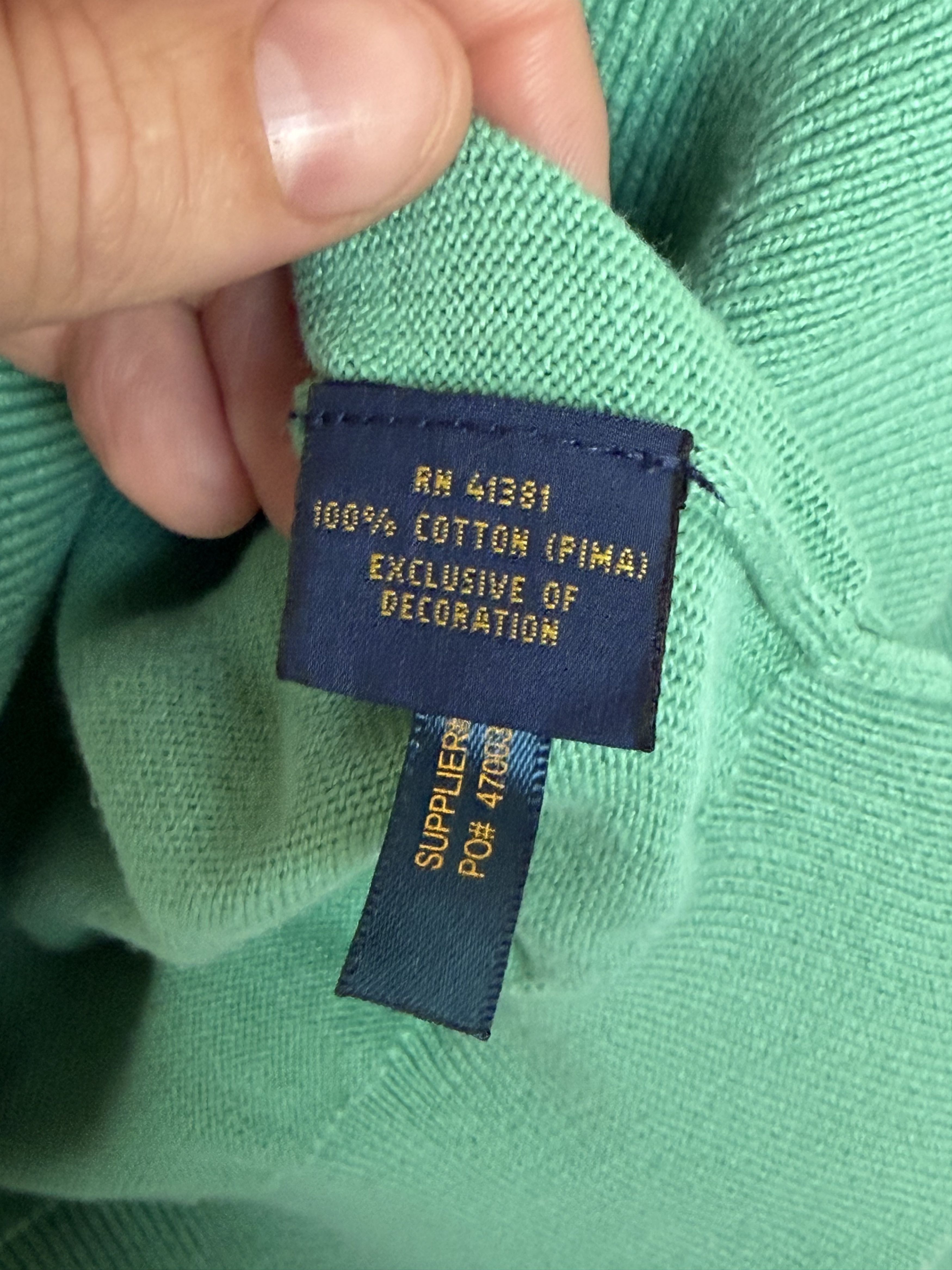 Polo Ralph Lauren Polo Golf Ralph Lauren Green Quarter Zip Sweater Pink Pony M Size US M / EU 48-50 / 2 - 7 Thumbnail