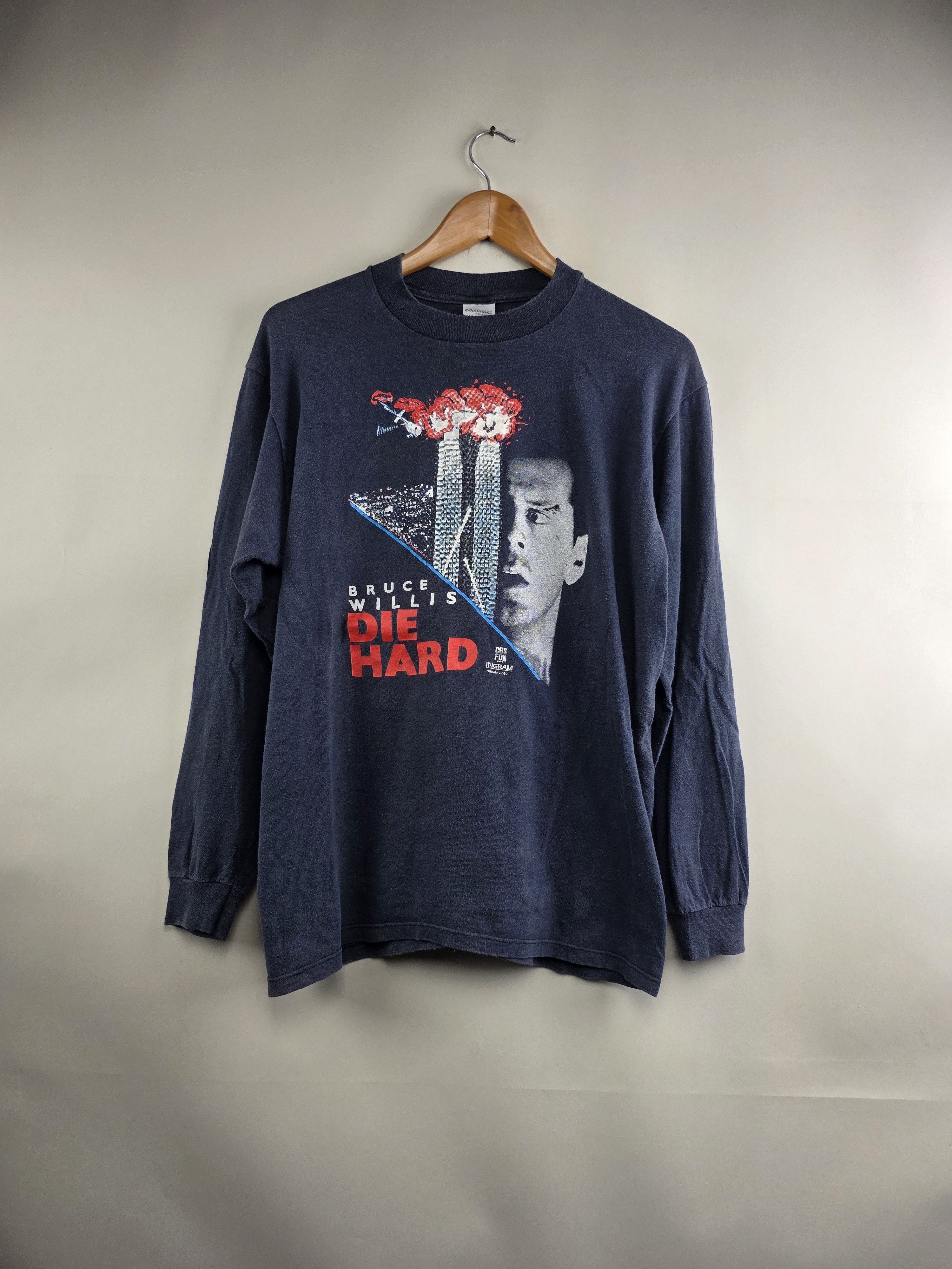 Band Tees 90s Die Hard Bruce Willis Movie tee L 22" 27" Size US L / EU 52-54 / 3 - 1 Thumbnail