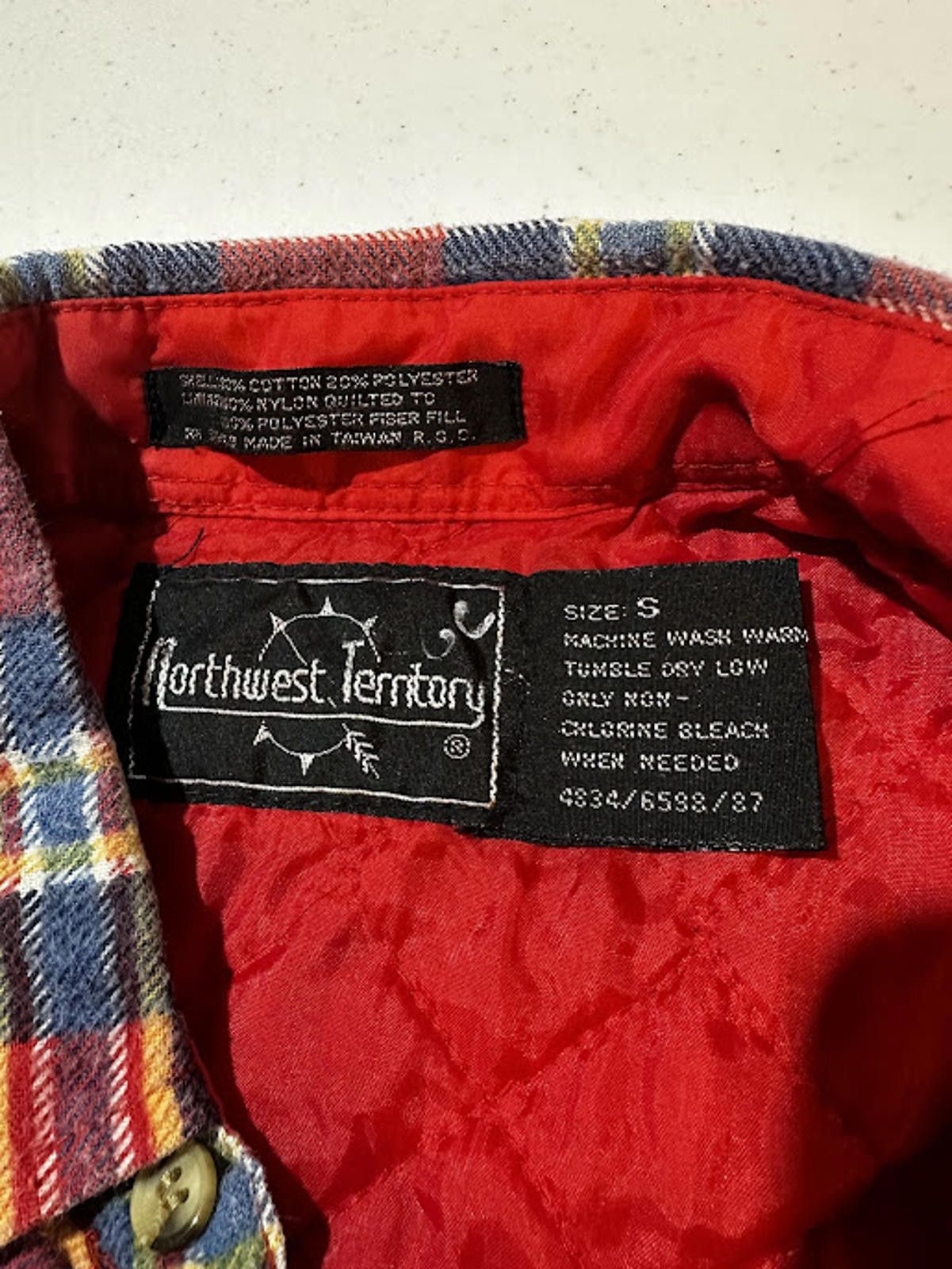 Northwest Territory Vintage Quilted Lined Plaid Flannel Work Shirt Small Size US S / EU 44-46 / 1 - 3 Thumbnail