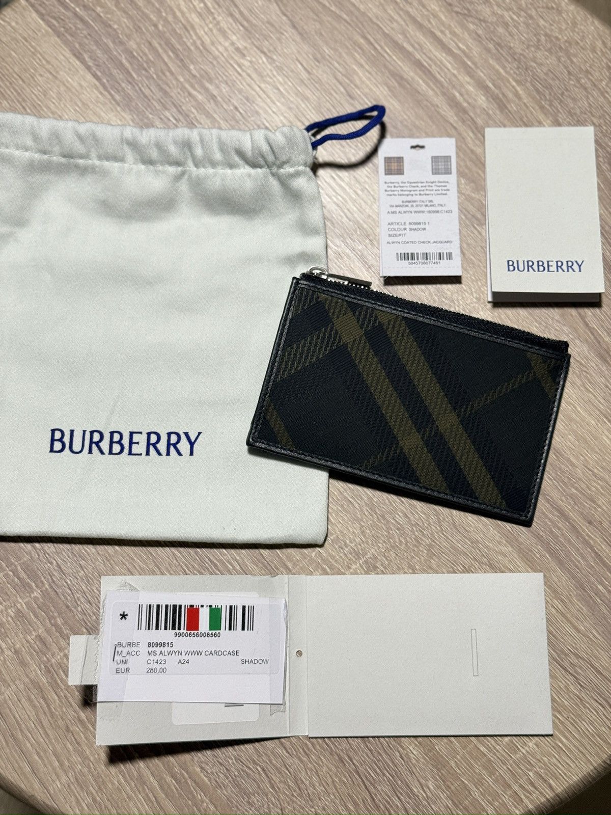 Burberry Burberry Tartan Patterned card holder With Zip Unisex Size ONE SIZE - 2 Thumbnail