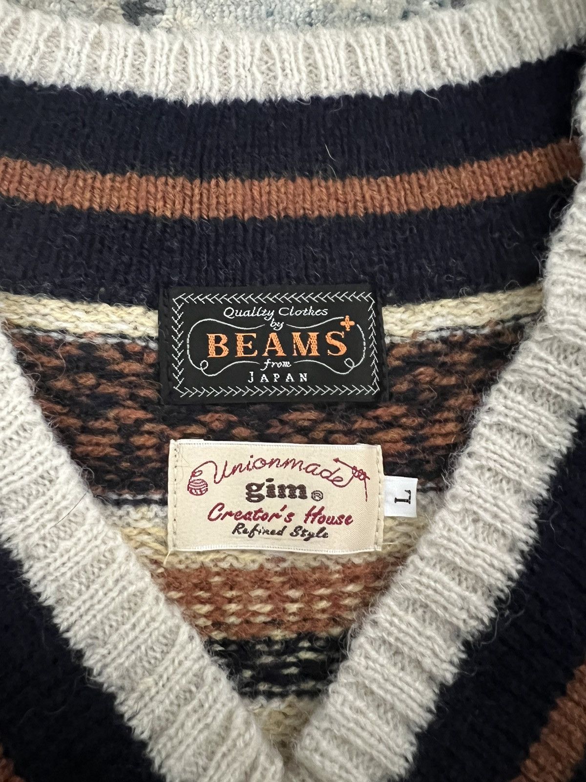 Beams Plus Beams Plus Fair Isle Sweater Vest Size US L / EU 52-54 / 3 - 2 Thumbnail