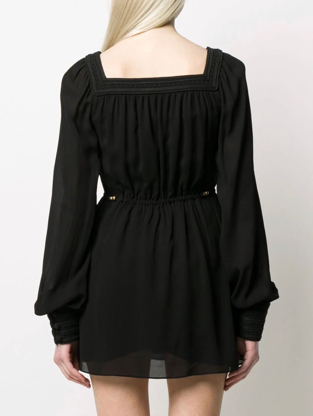 Saint Laurent Paris SAINT LAURENT 3690$ Embroidered Dress In Black Silk Crepe Size S / US 4 / IT 40 - 7 Thumbnail