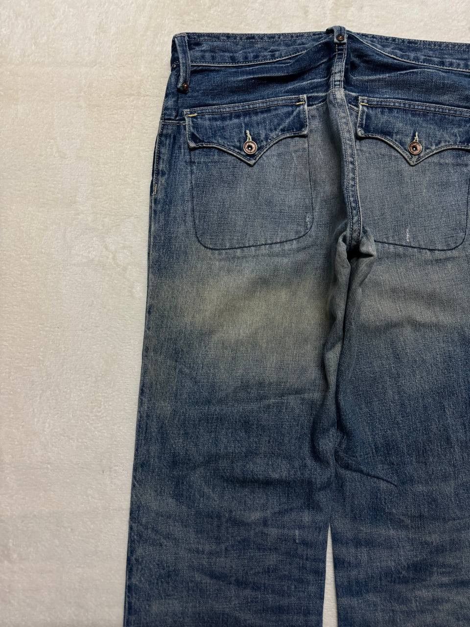 Gap BAGGY Gap Rusty Mudwash Distressed Straight Baker Pants Jean Size US 31 - 18 Thumbnail