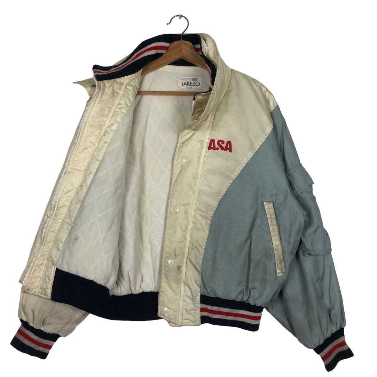 Japanese Brand Vintage Bondage Bomber Jacket Takezo Asa Big Logo Spell Out Size US M / EU 48-50 / 2 - 11 Thumbnail