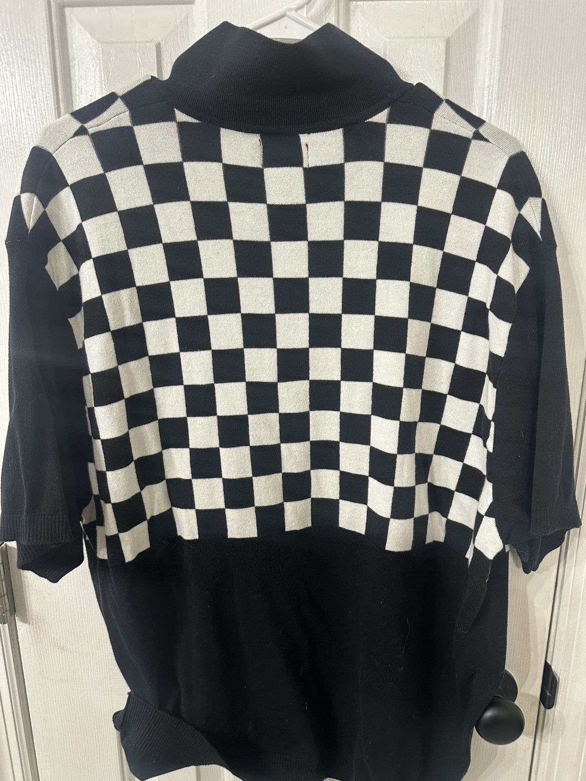 Supreme SUPREME ABSTRACT TEXTURED ZIP UP POLO - BLACK XL | Grailed