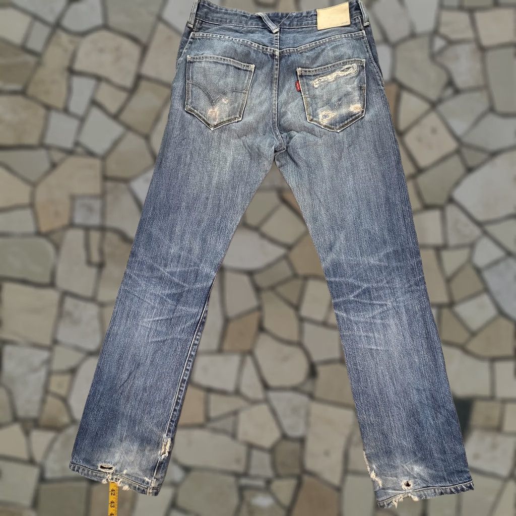 Levi's Levis Jeans Mens Regular Straight 29x32 Blue Light Distressed Pockets Logo Vintage: No, Selvedge Not N/A Size US 29 - 1 Thumbnail