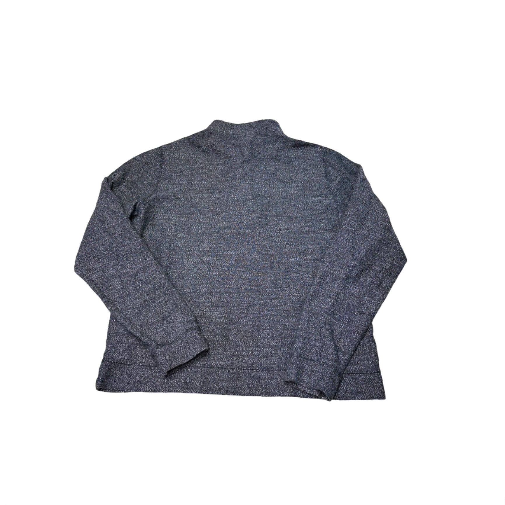 Marine Layer Marine Layer Mens XL Charcoal Gray Marl Quarter Button Pullover Mock Neck Sweater Knit Henley Casual Travel Size US XL / EU 56 / 4 - 4 Thumbnail