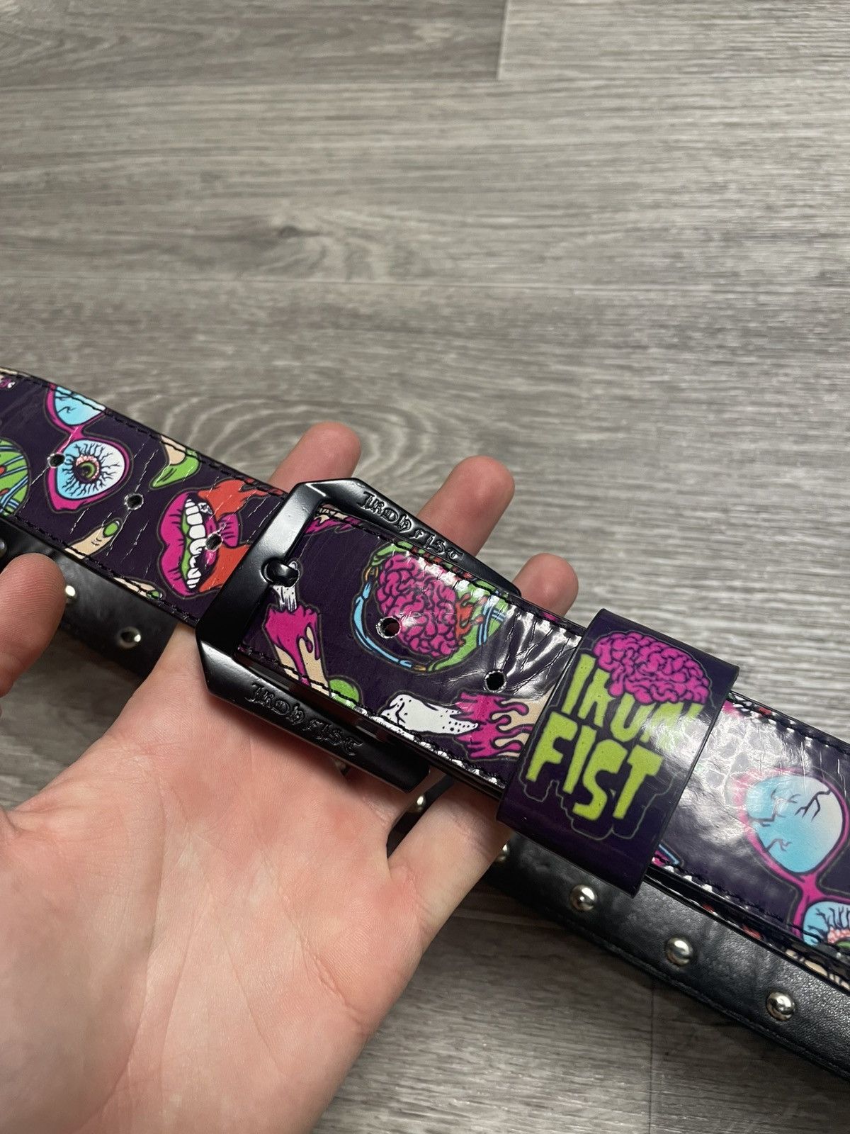 Iron Fist Iron Fist Colorful Horror Print Rhinestones Belt Punk Y2K Size ONE SIZE - 3 Thumbnail