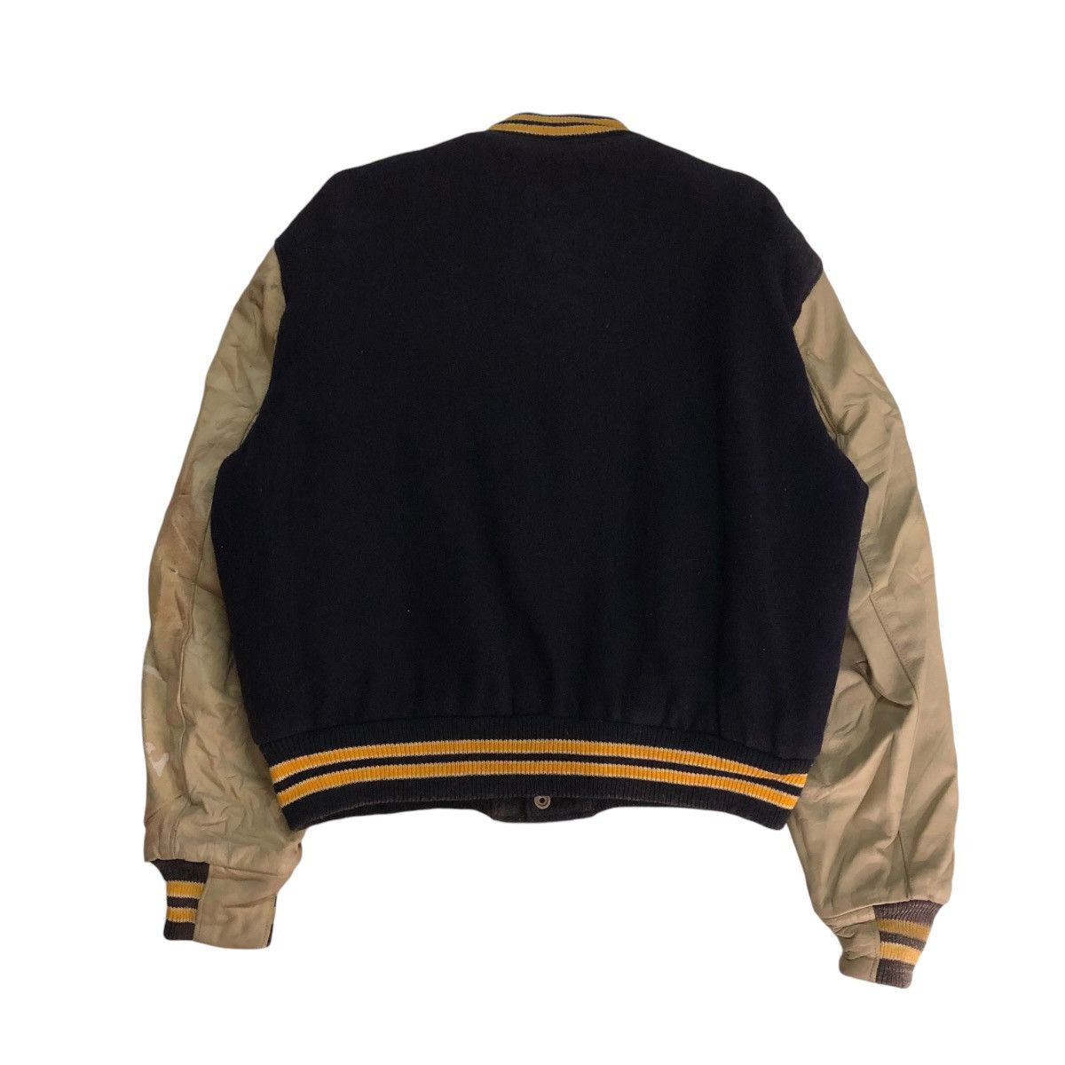 Golden Bear 🔥VINTAGE VARSITY LEATHER JACKET GOLDEN BEAR MADE IN USA Size US L / EU 52-54 / 3 - 2 Thumbnail