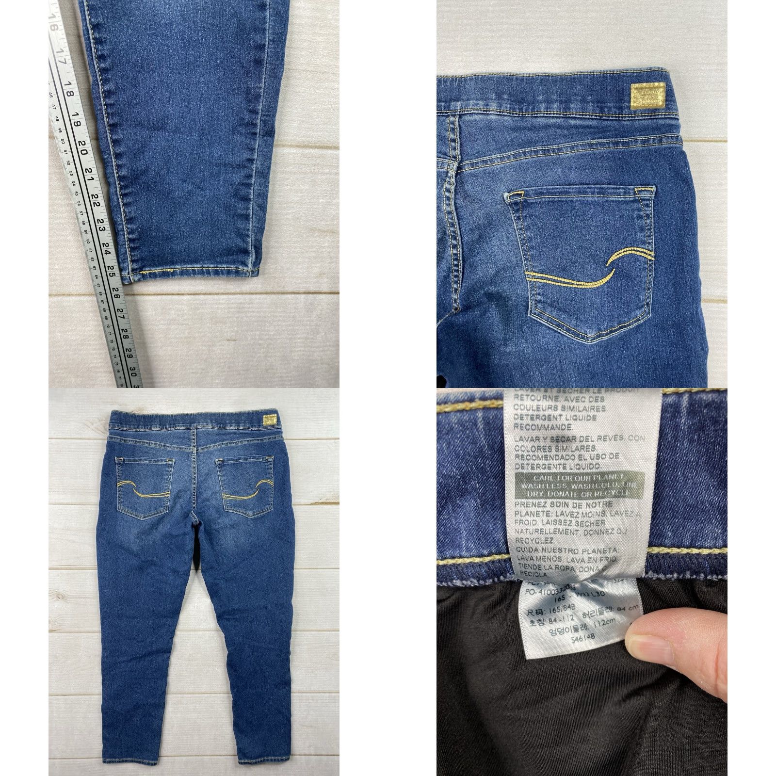 Levi's Levis Signature Jeans Womens 16S Shaping Pull On Super Skinny Stretch Blue Denim Casual Jeans 16 short Womens Levi's Signature Jeans Size 38" / US 16 / IT 52 - 8 Thumbnail