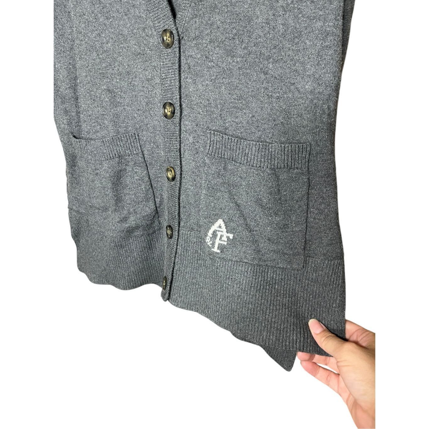 Abercrombie & Fitch Abercrombie & Fitch Y2K Gray Long Sleeve Cardigan Sweater Size XS Size XS / US 0-2 / IT 36-38 - 3 Thumbnail