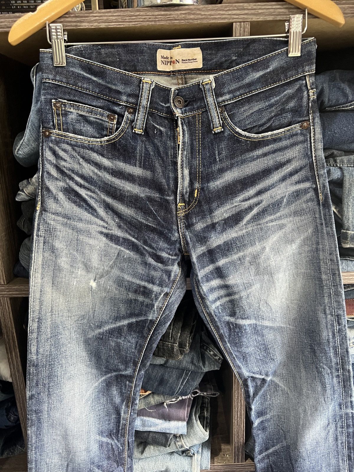 Japanese Brand 🔥Back Number Premium Vintage Flared Denim Size US 29 - 5 Thumbnail