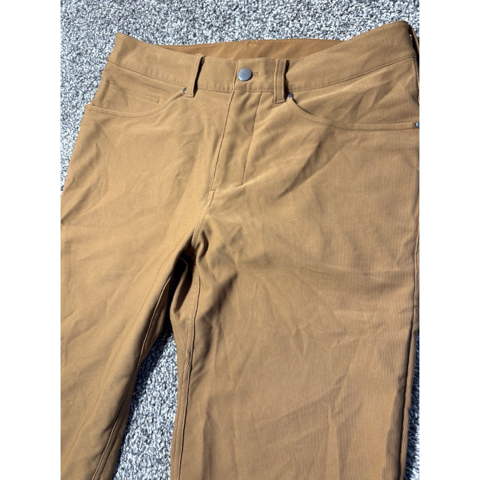 Lululemon Lululemon Chord ABC Crop Pant Men 31x28 Brown Textured Relaxed LM5AHUS Size US 31 - 7 Thumbnail