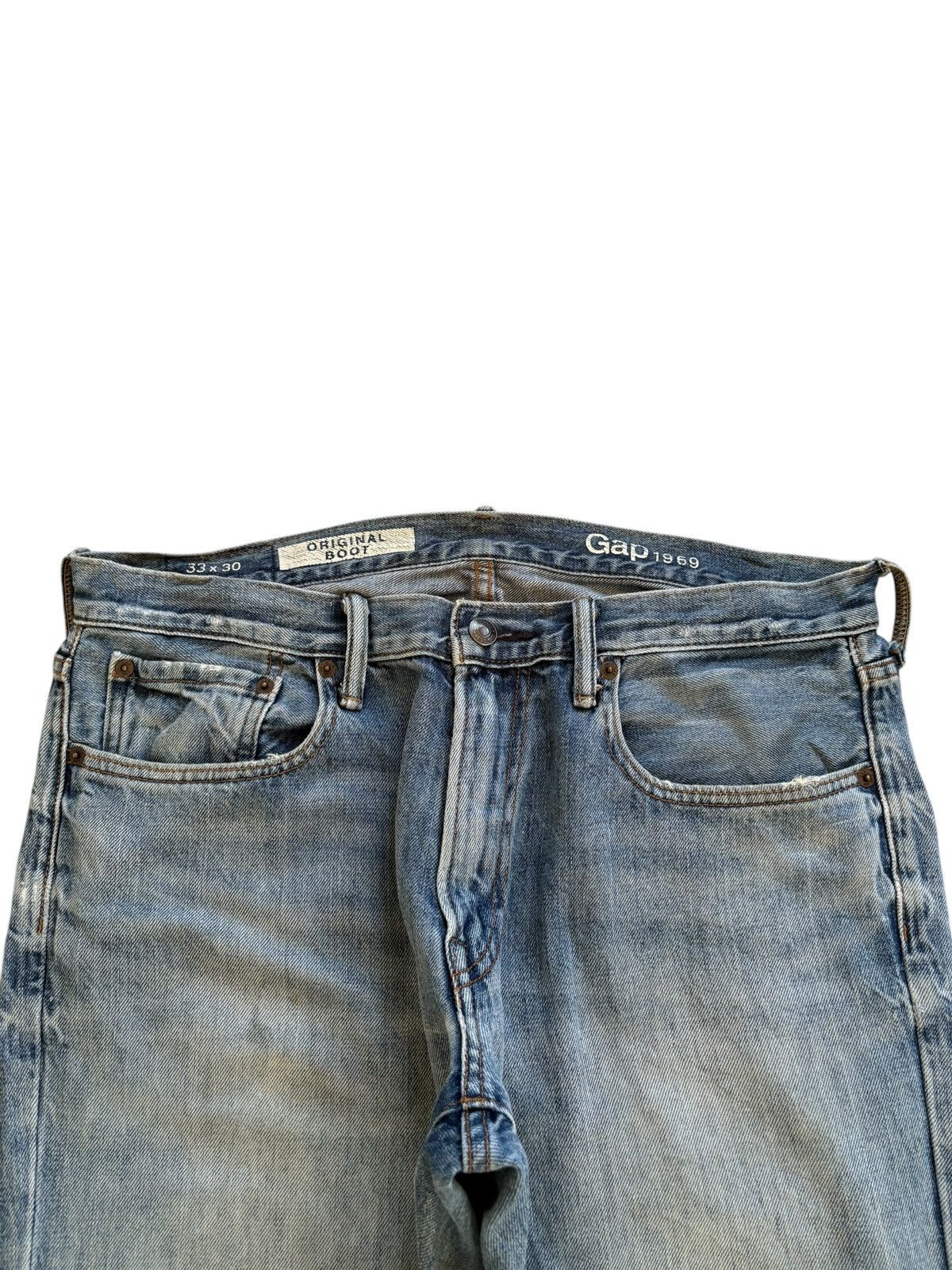 Gap SALES🔥Vintage GAP Mud Wash Distressed Bootcut Flare Jeans Size US 34 / EU 50 - 4 Thumbnail