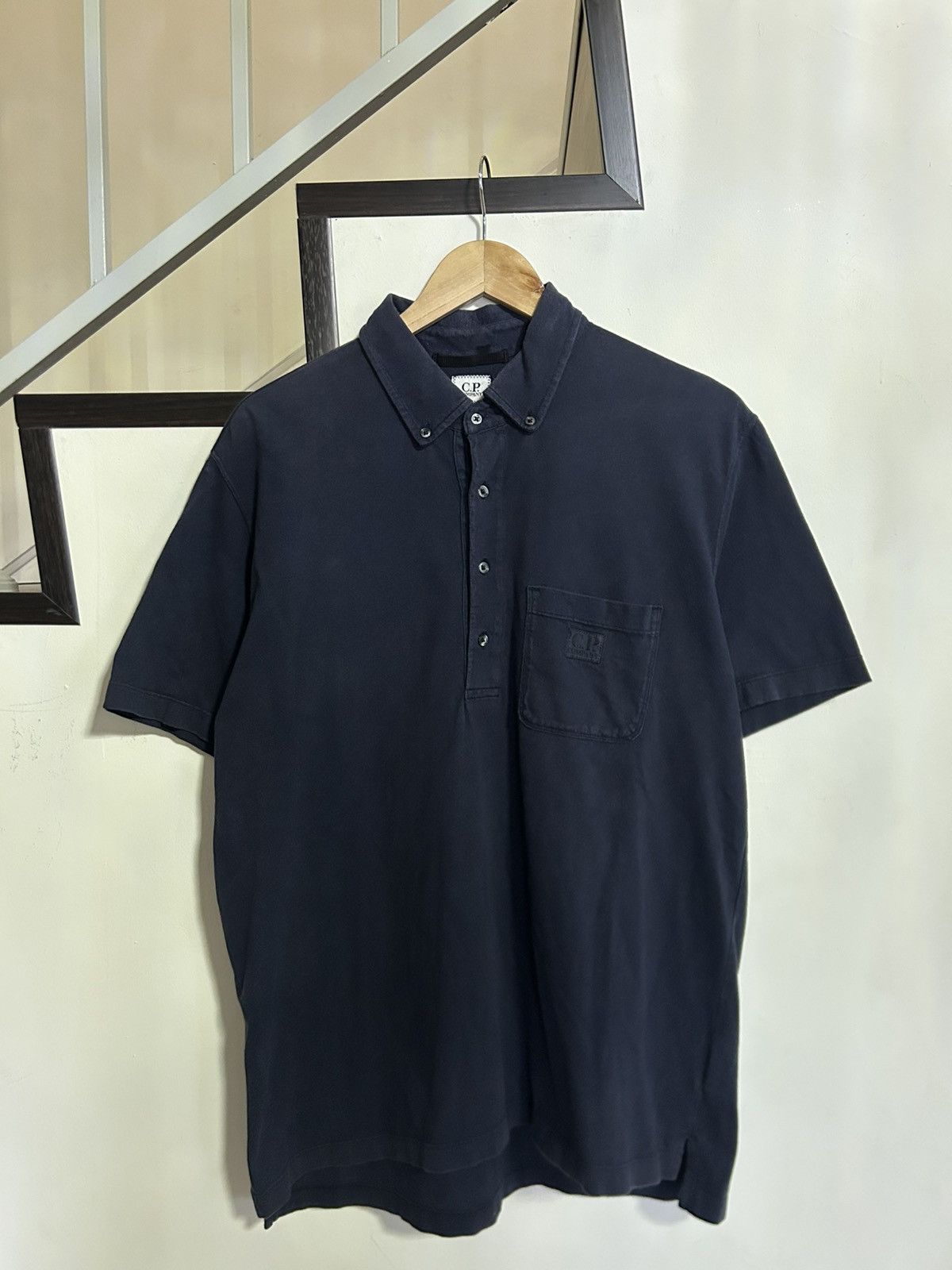 C.P. Company C.P. Company Vintage Made in Italy Button-Down Polo Shirt Size US XL / EU 56 / 4 - 2 Thumbnail