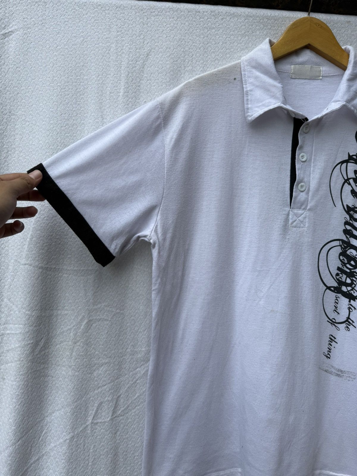 Japanese Brand Japanese Roiwhq poem button polo shirt Size US L / EU 52-54 / 3 - 4 Thumbnail