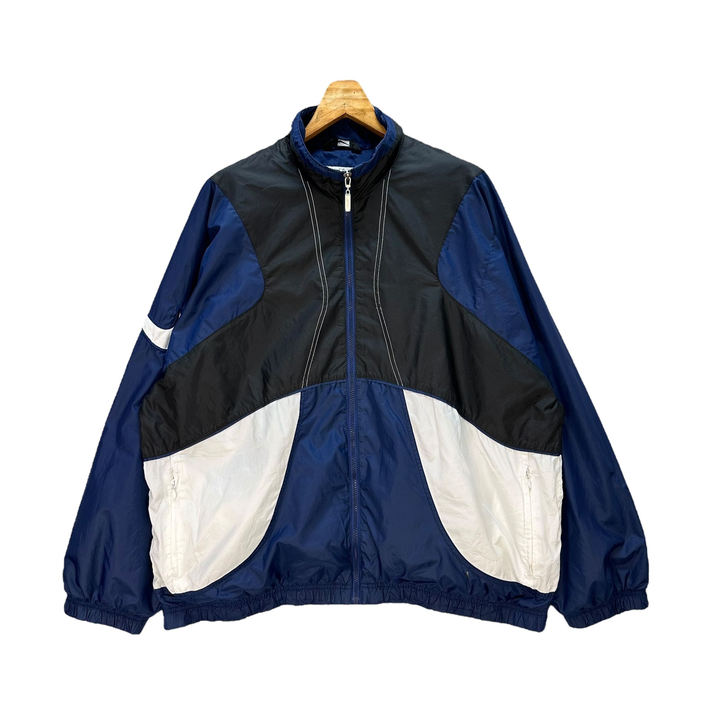 Nike 90s NIKE Colorblock Sleeve Logo Windbreaker Jacket #A68-1630 Size US XL / EU 56 / 4 - 1 Thumbnail