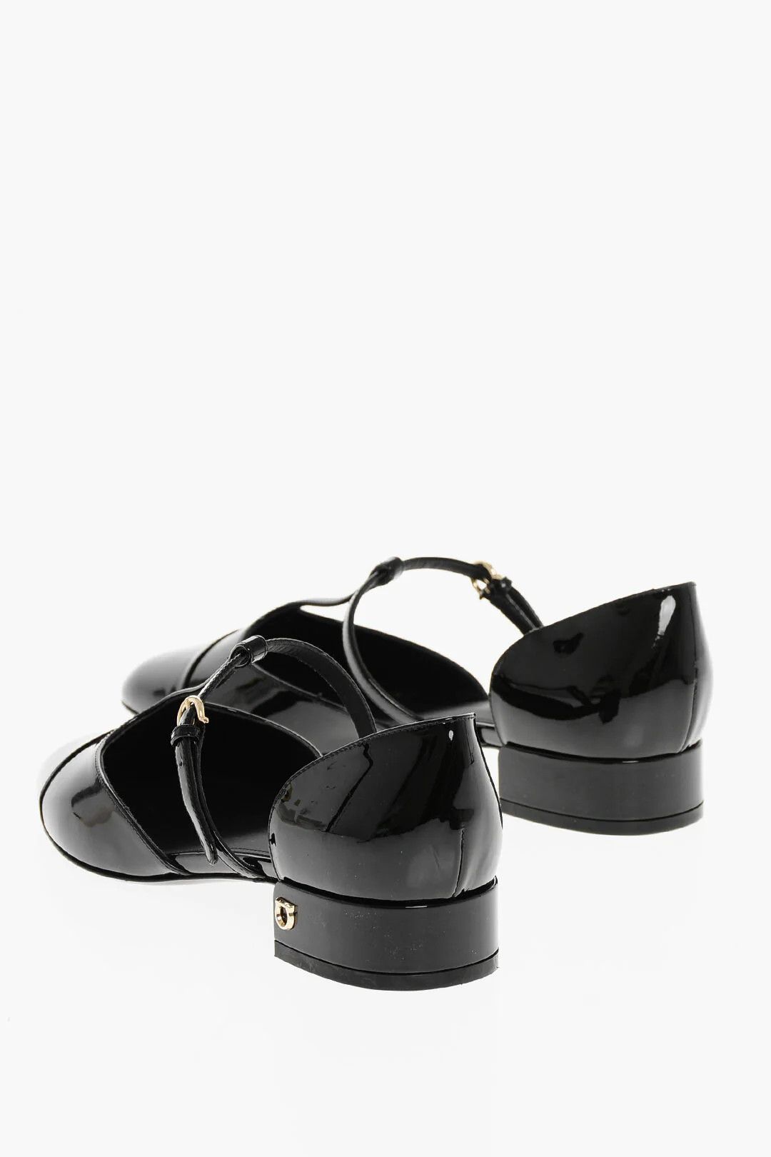 Salvatore Ferragamo og1mm0426 Patent Leather T-Bar Ballet Flats in Black Size US 9 / IT 39 - 2 Thumbnail