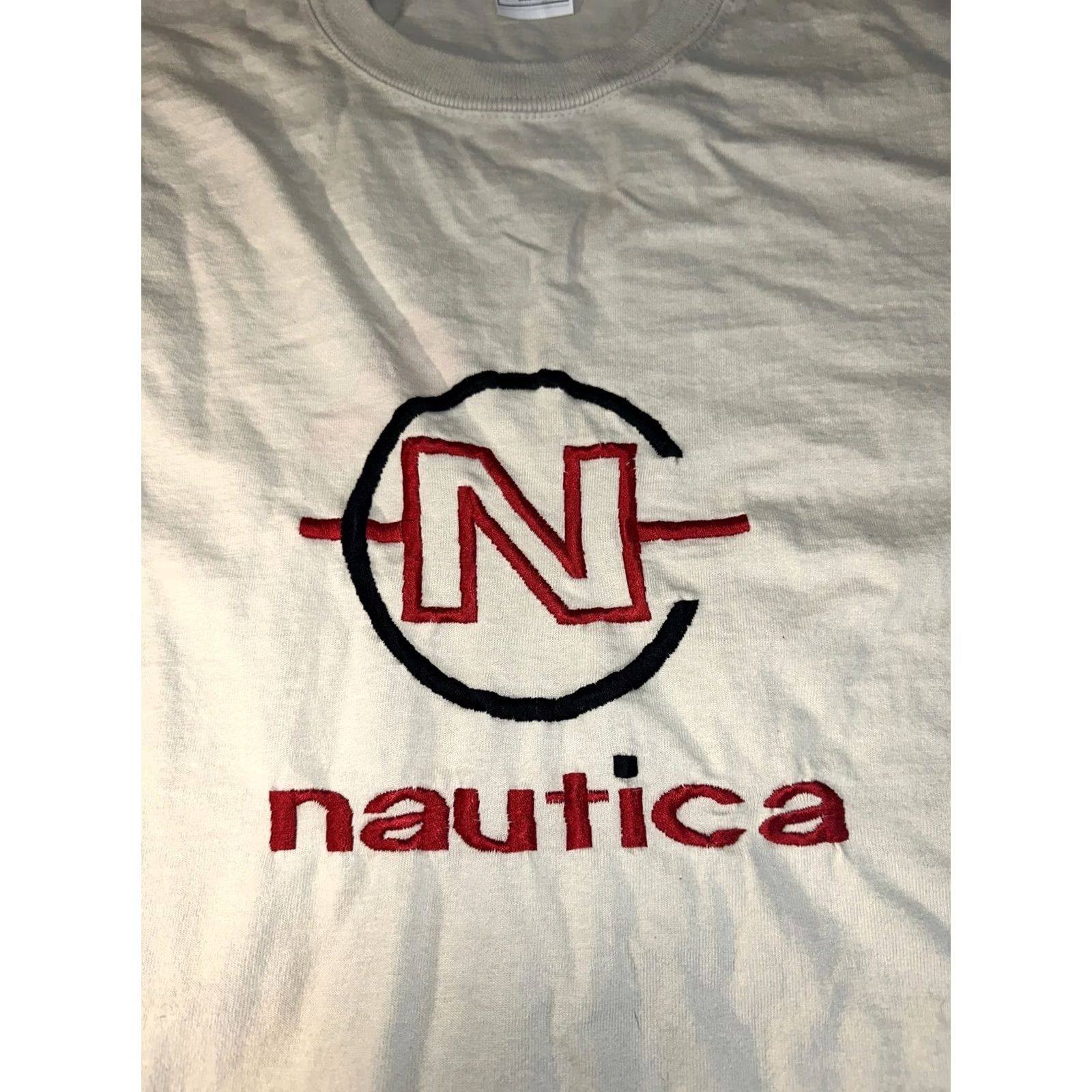 Nautica VINTAGE Men’s T-Shirt Competition Nautical XXL 2XL Beige Mens Size US XXL / EU 58 / 5 - 2 Thumbnail