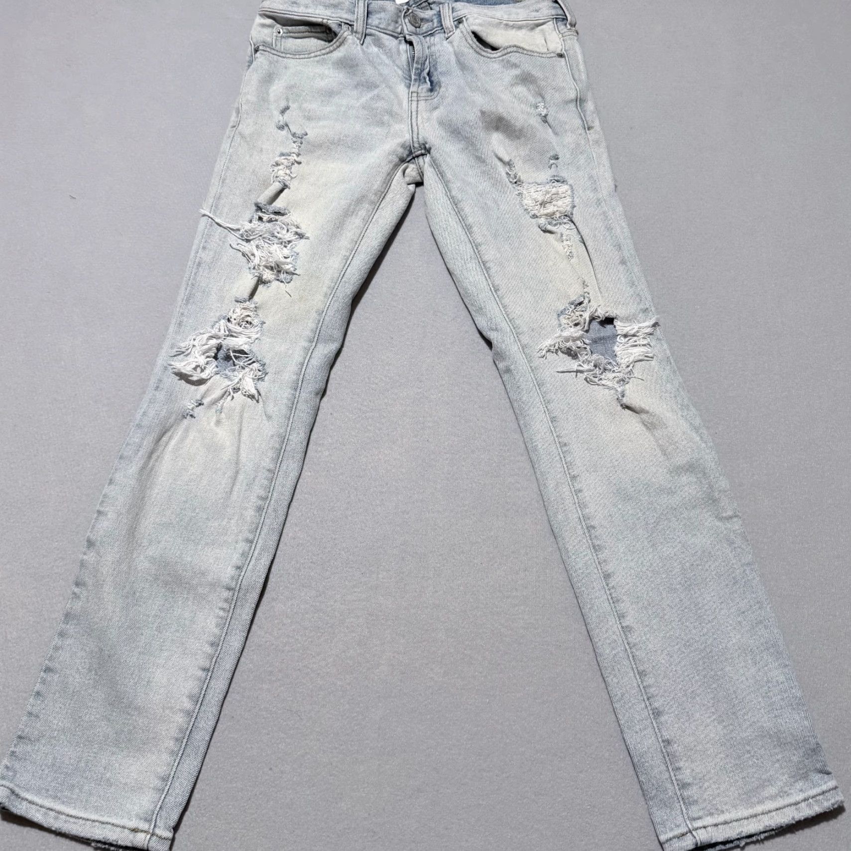 Pacsun PacSun Jeans Women's Light Wash Denim Low Rise Distressed Skinny Fit- 29x30 Size 29" - 2 Thumbnail