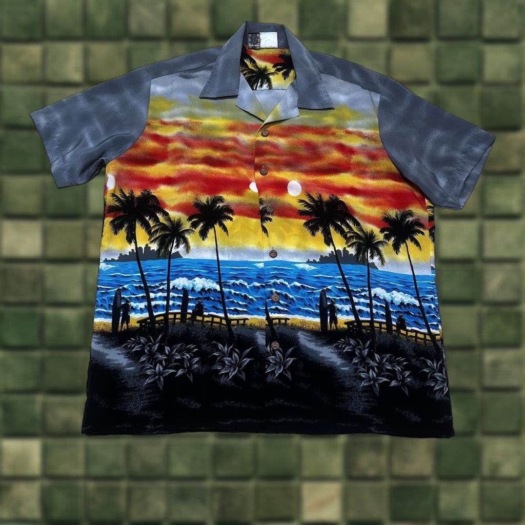 Vintage VINTAGE Kennington California Shirt Mens Large Sunset Surf Palm Trees Shirt Size US L / EU 52-54 / 3 - 1 Thumbnail