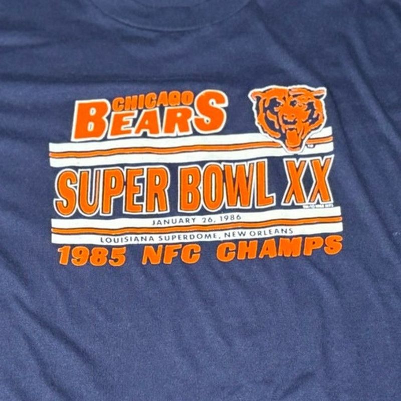 Jerzees Vintage 1986 Chicago Bears Super Bowl XX Champion T-shirt XL Size US XL / EU 56 / 4 - 3 Thumbnail